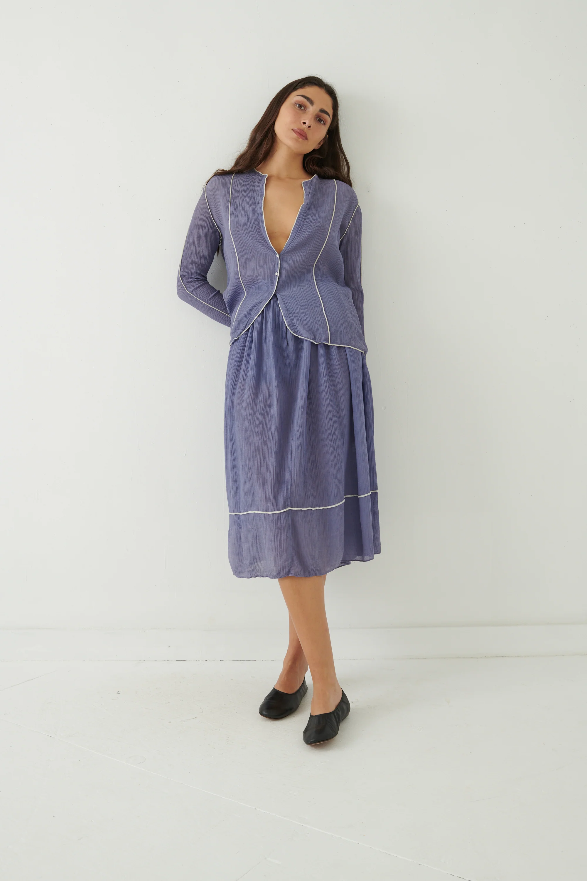 Geoffrey Beene Sheer Lilac Ensemble - Image 16
