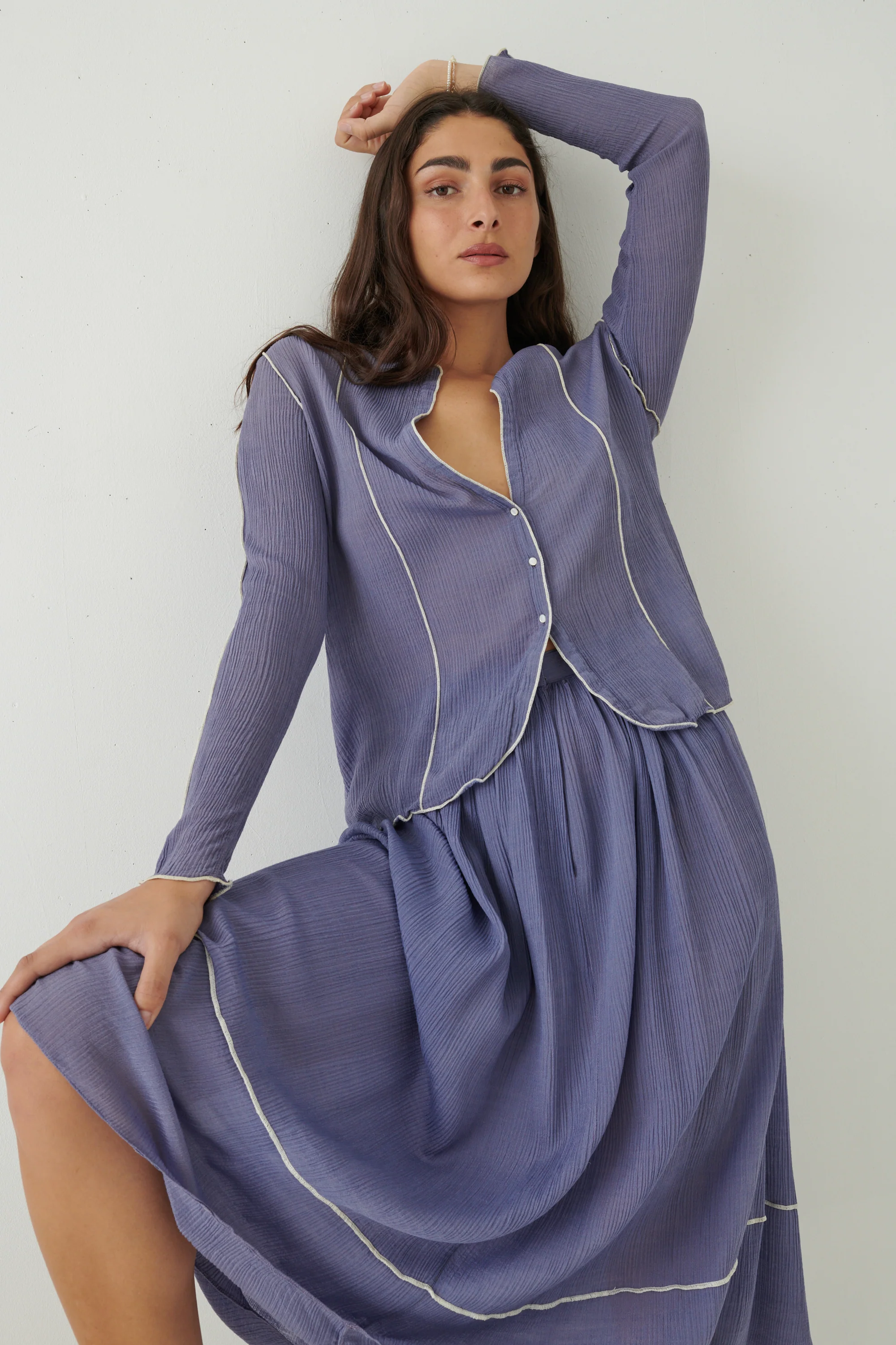 Geoffrey Beene Sheer Lilac Ensemble - Image 19