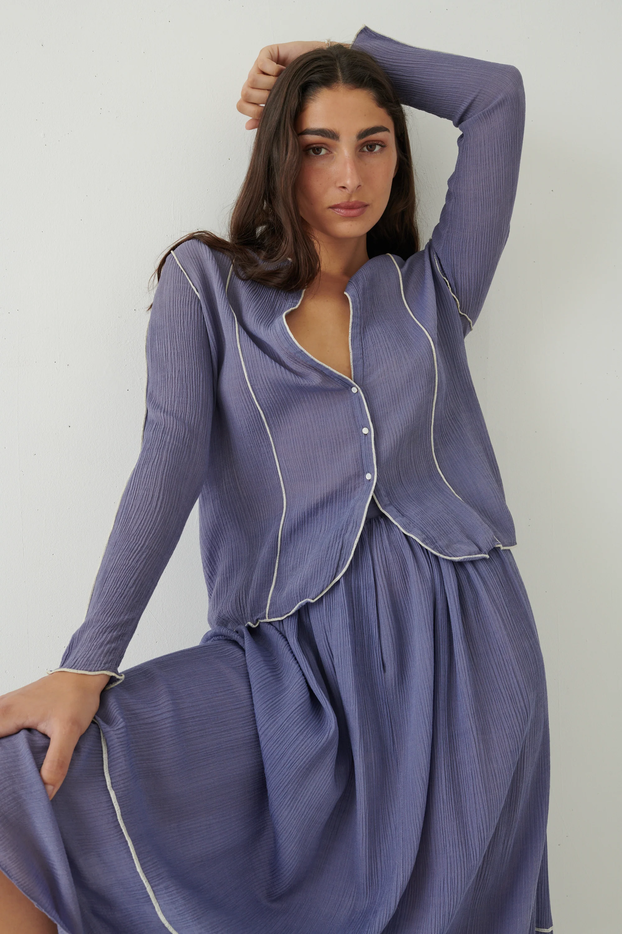 Geoffrey Beene Sheer Lilac Ensemble - Image 20