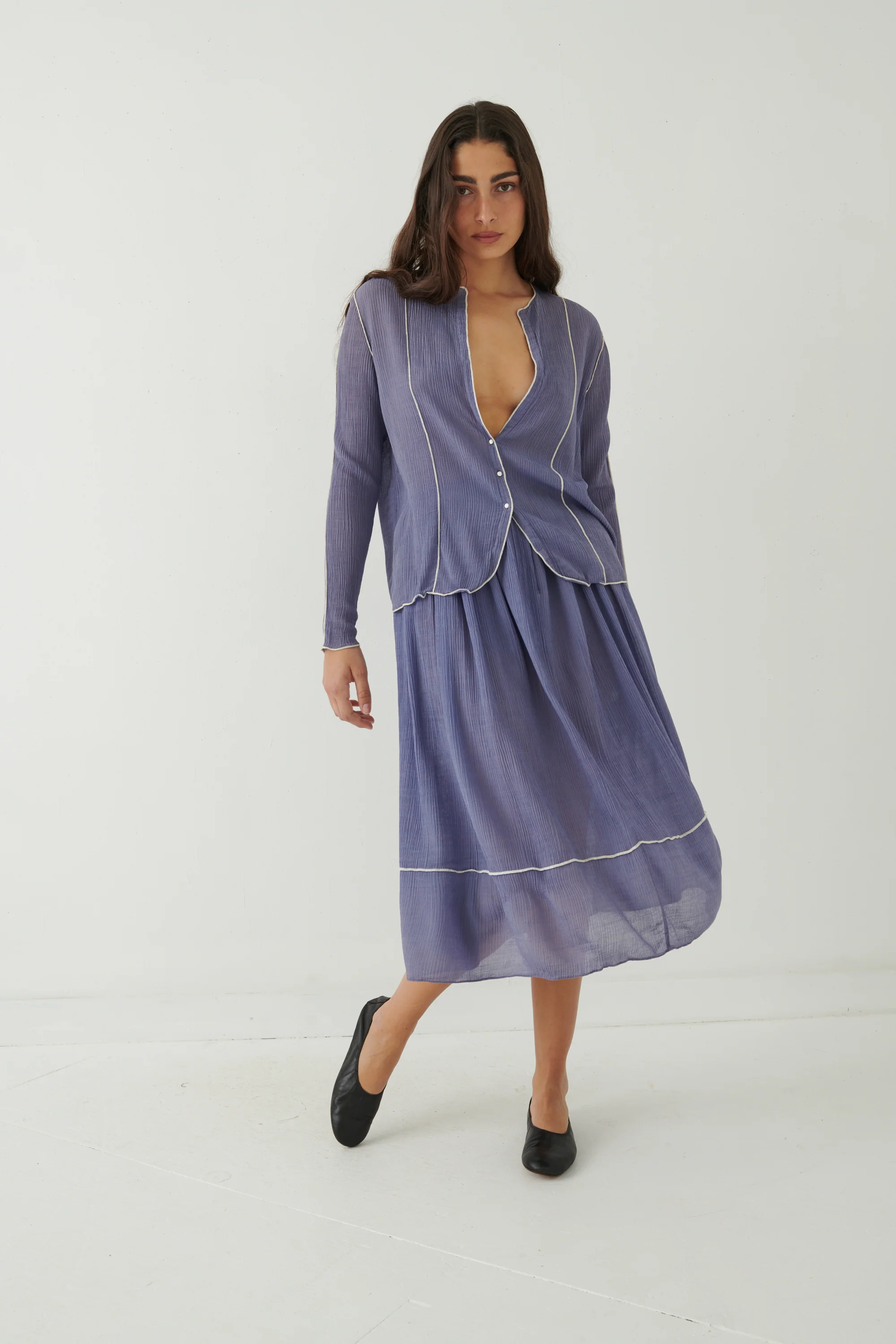 Geoffrey Beene Sheer Lilac Ensemble - Image 3