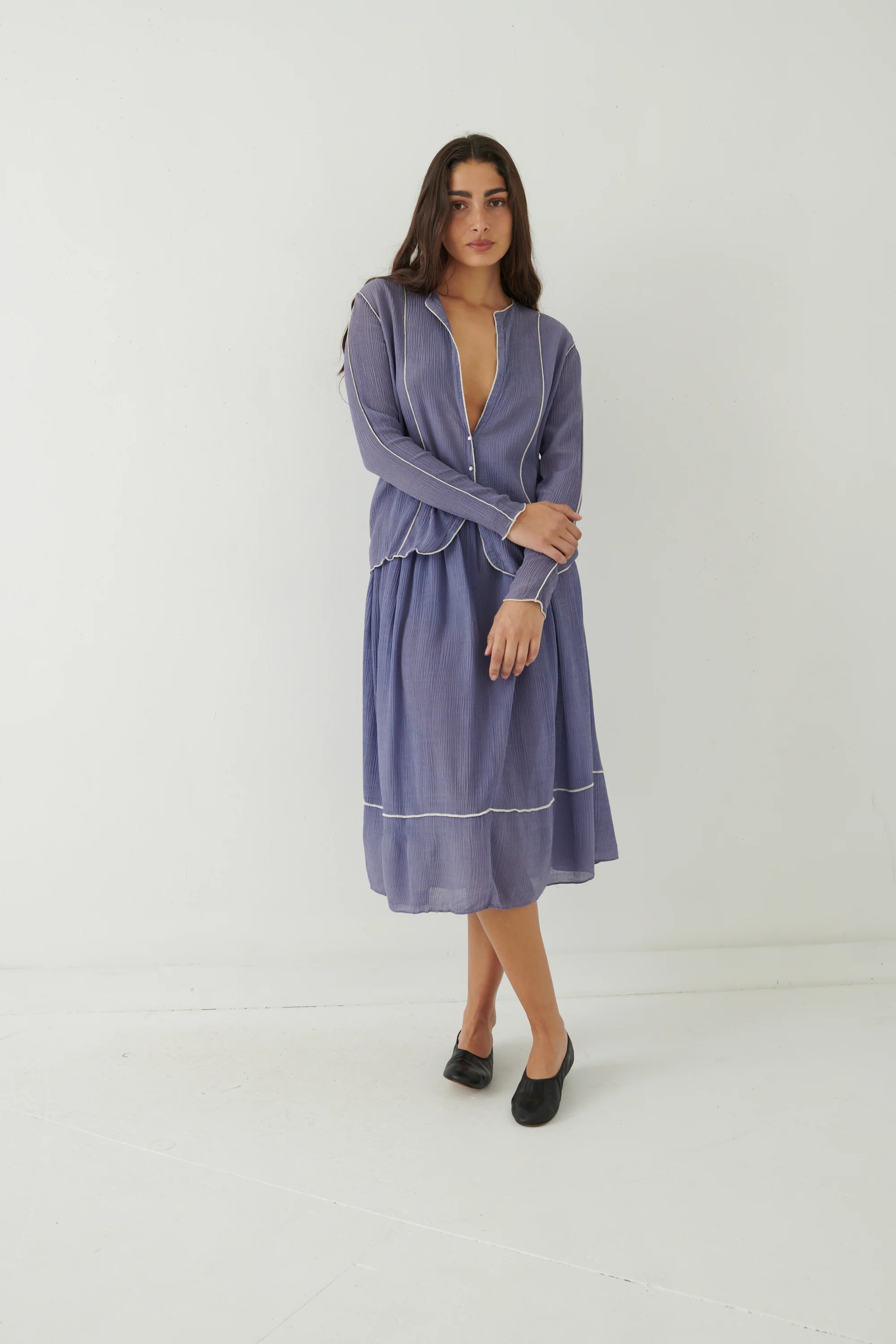 Geoffrey Beene Sheer Lilac Ensemble - Image 4