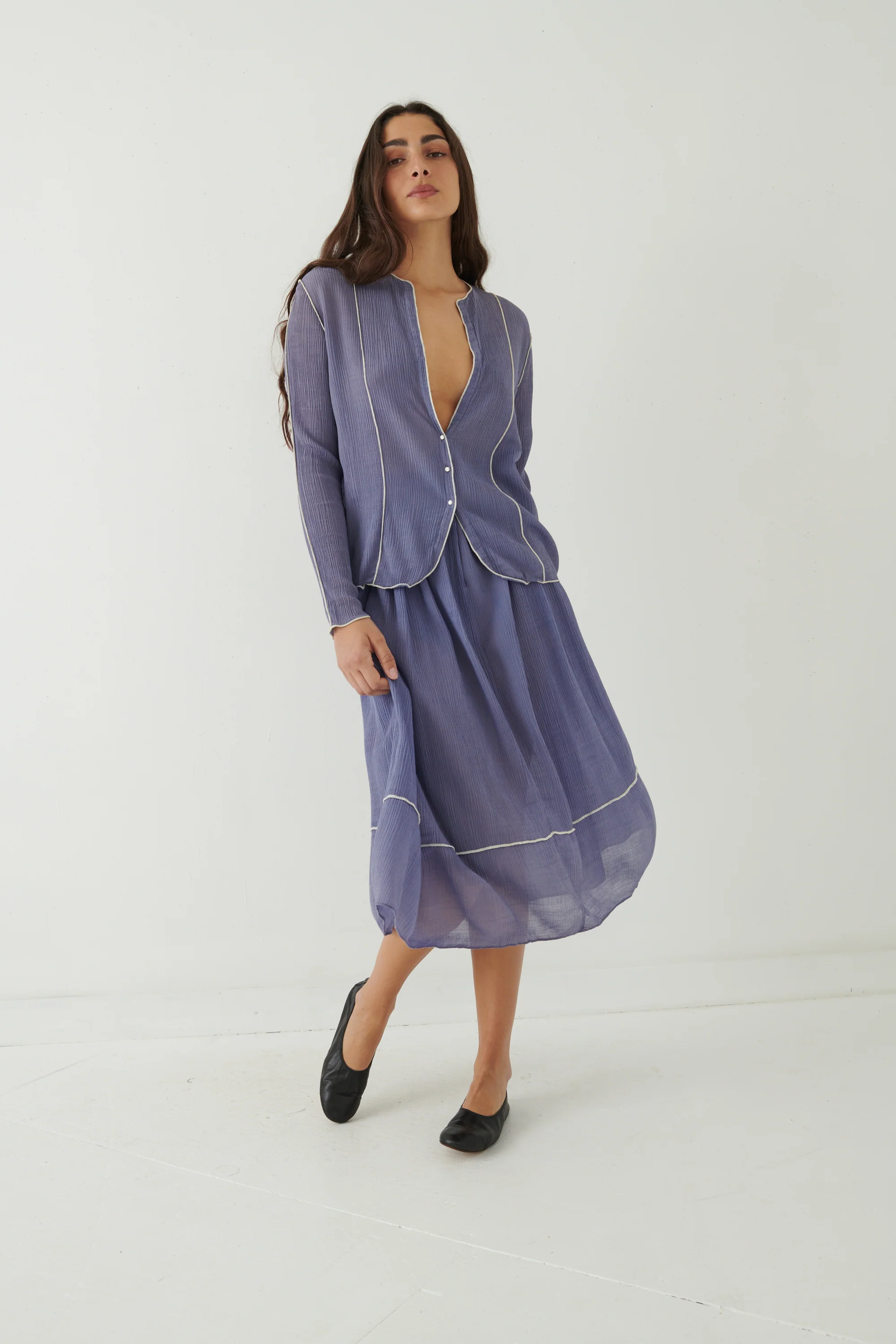Geoffrey Beene Sheer Lilac Ensemble - Image 5