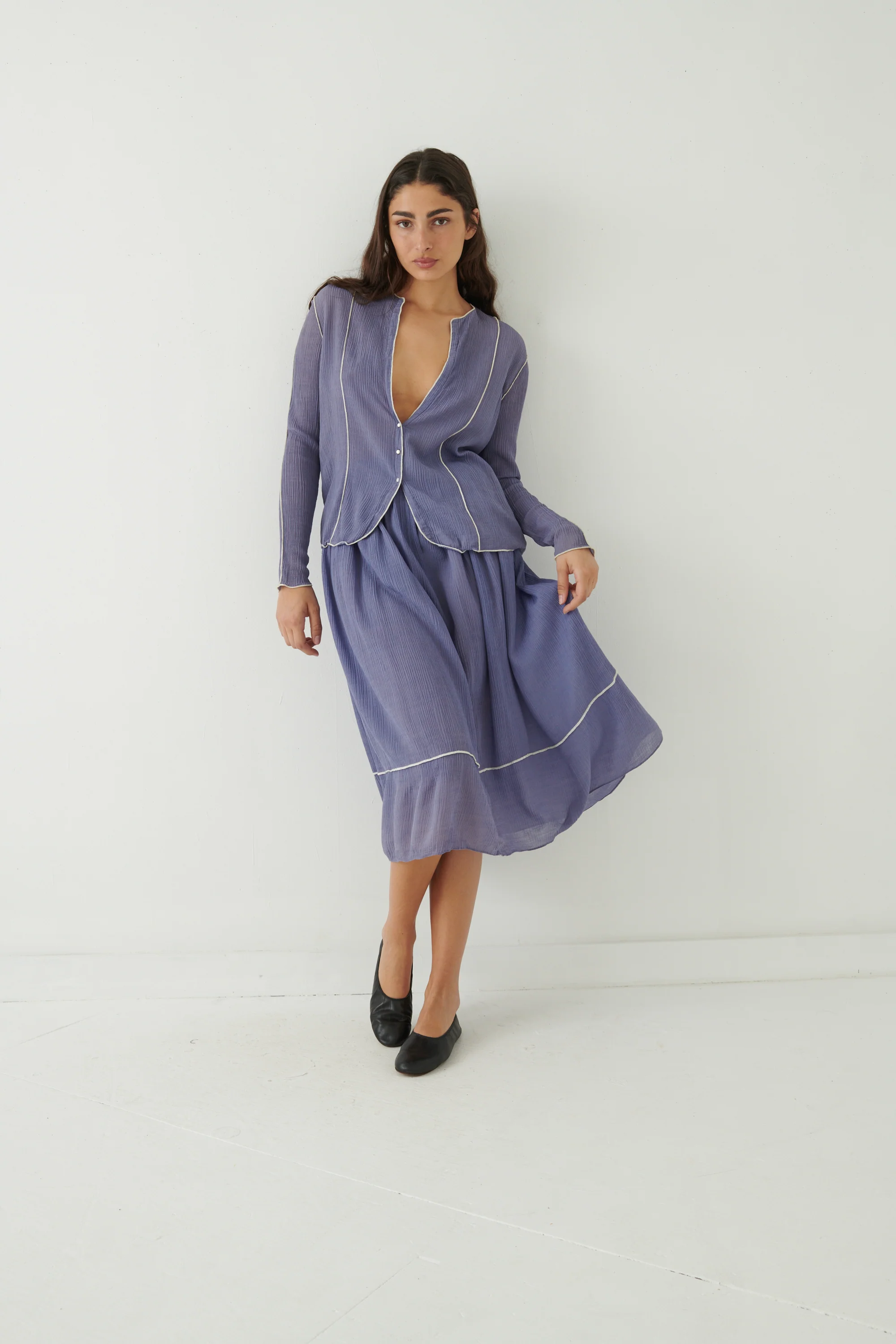 Geoffrey Beene Sheer Lilac Ensemble - Image 6