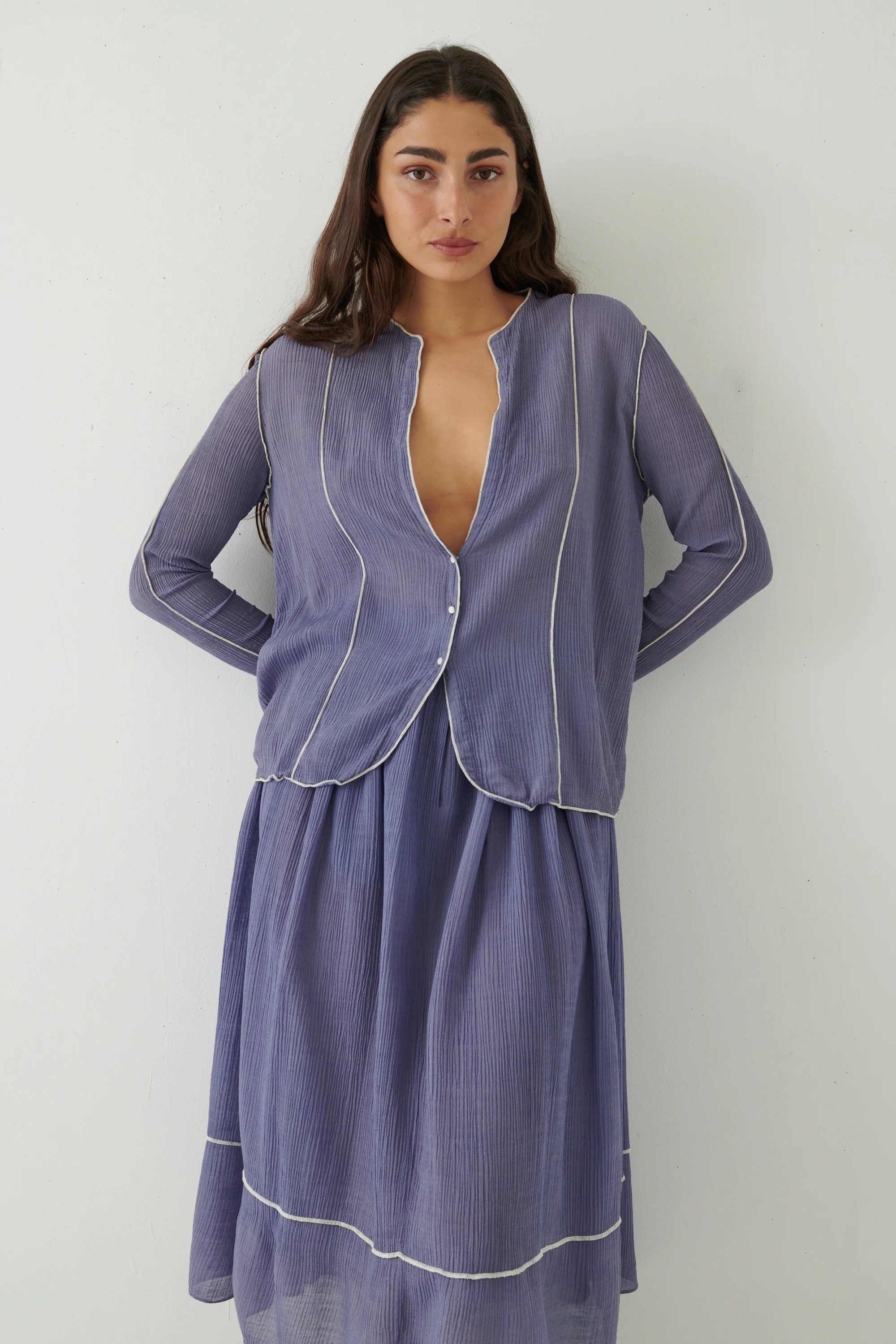 Geoffrey Beene Sheer Lilac Ensemble - Image 7