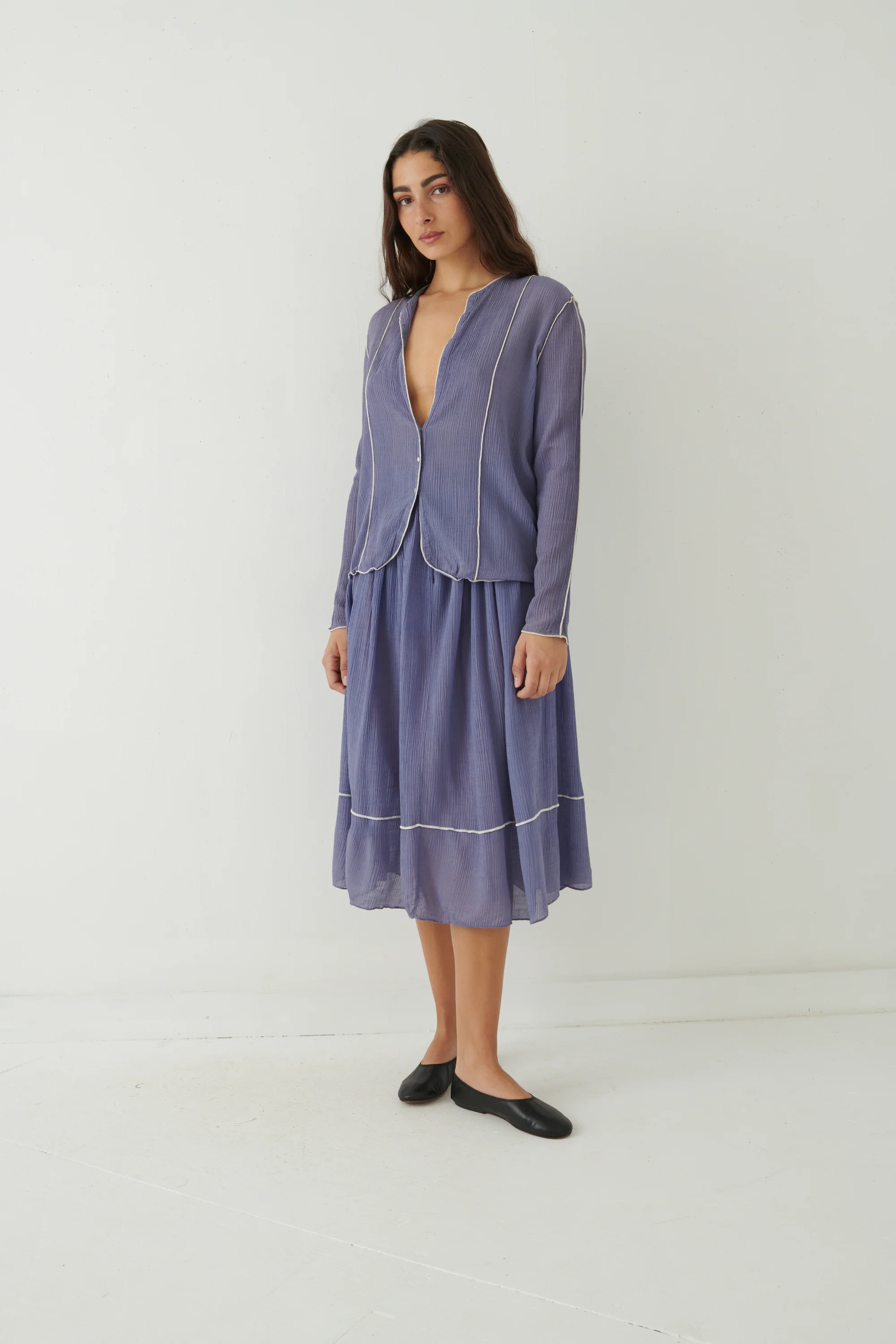 Geoffrey Beene Sheer Lilac Ensemble - Image 9