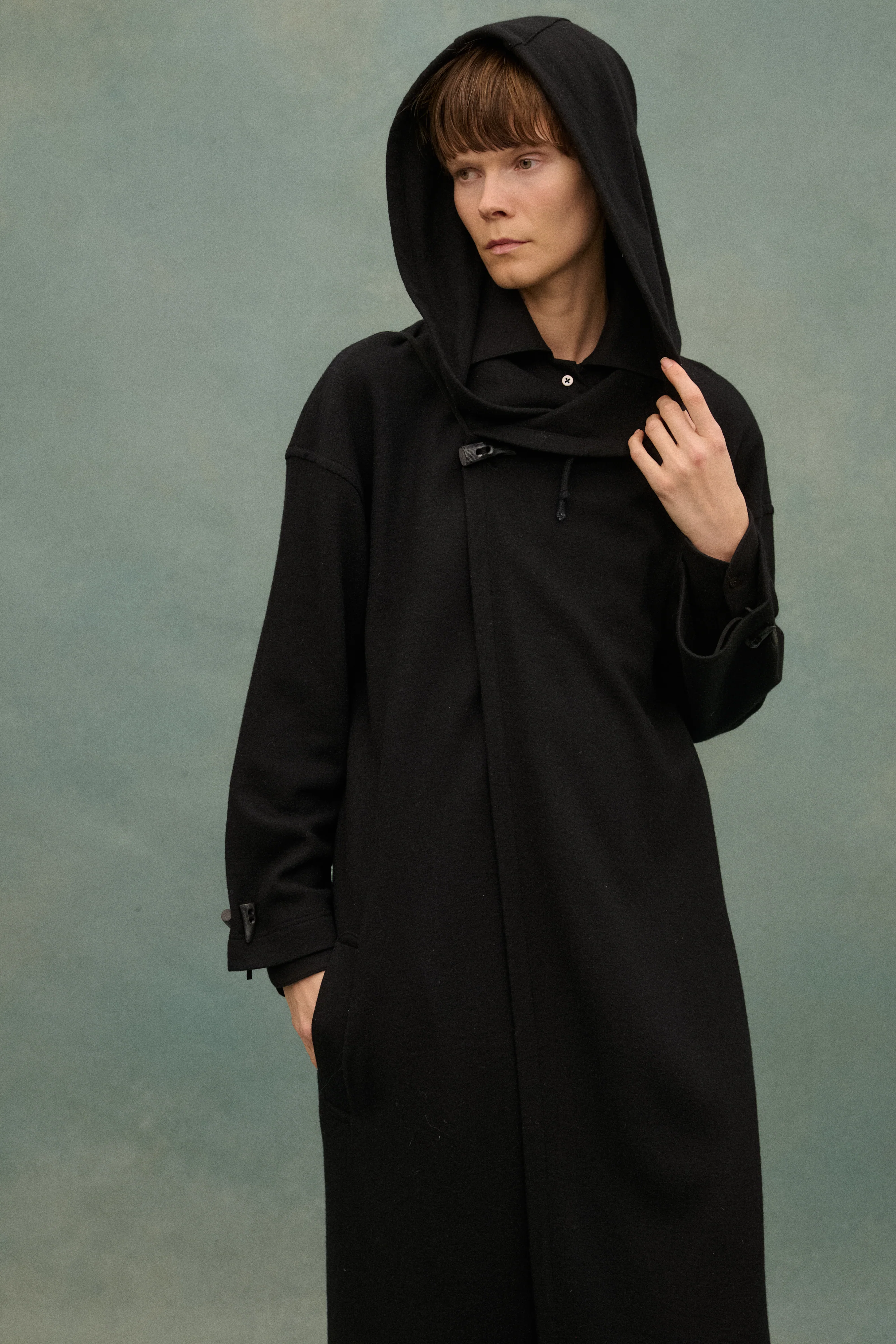 Matsuda Black Wool Coat - Image 14