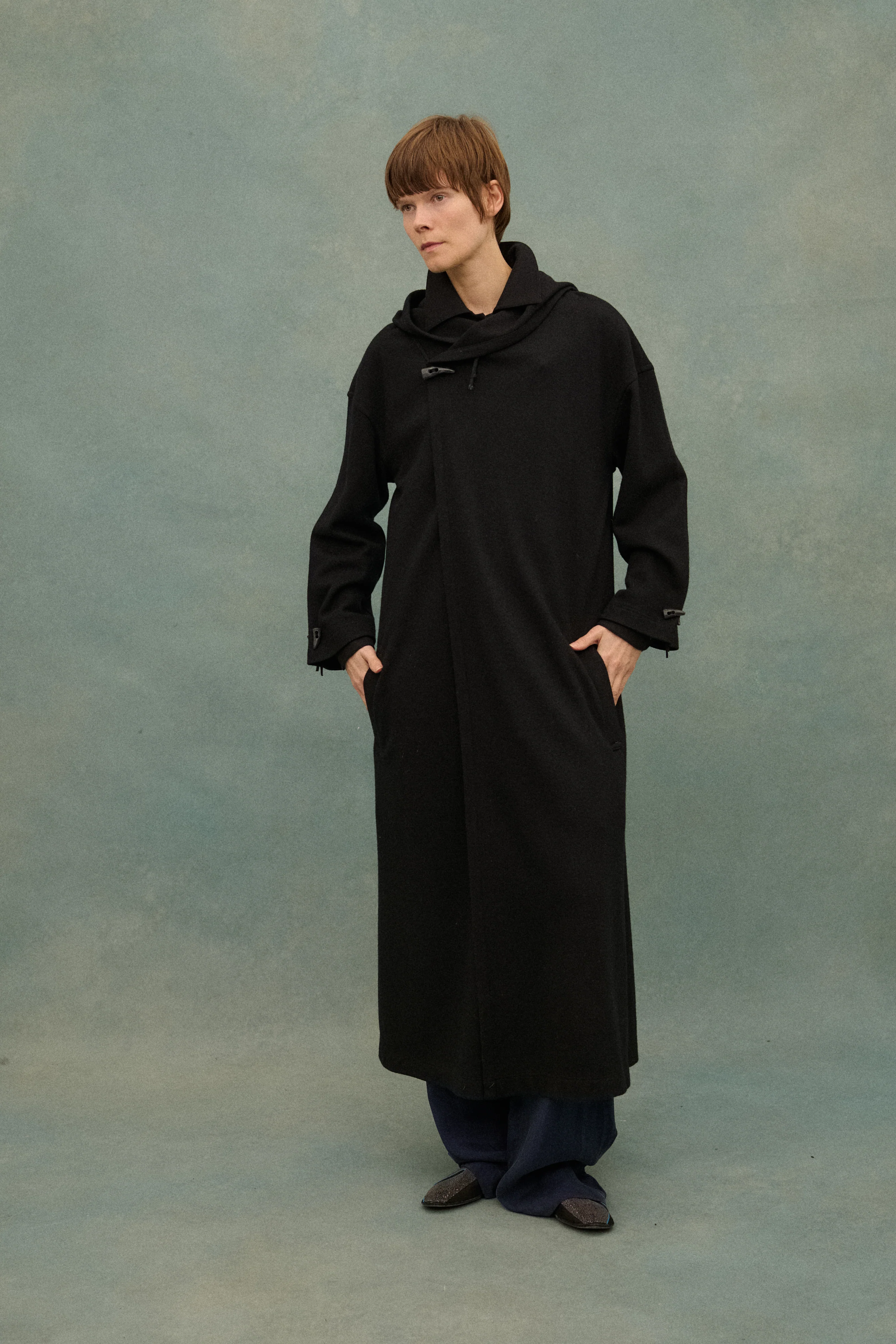 Matsuda Black Wool Coat - Image 15