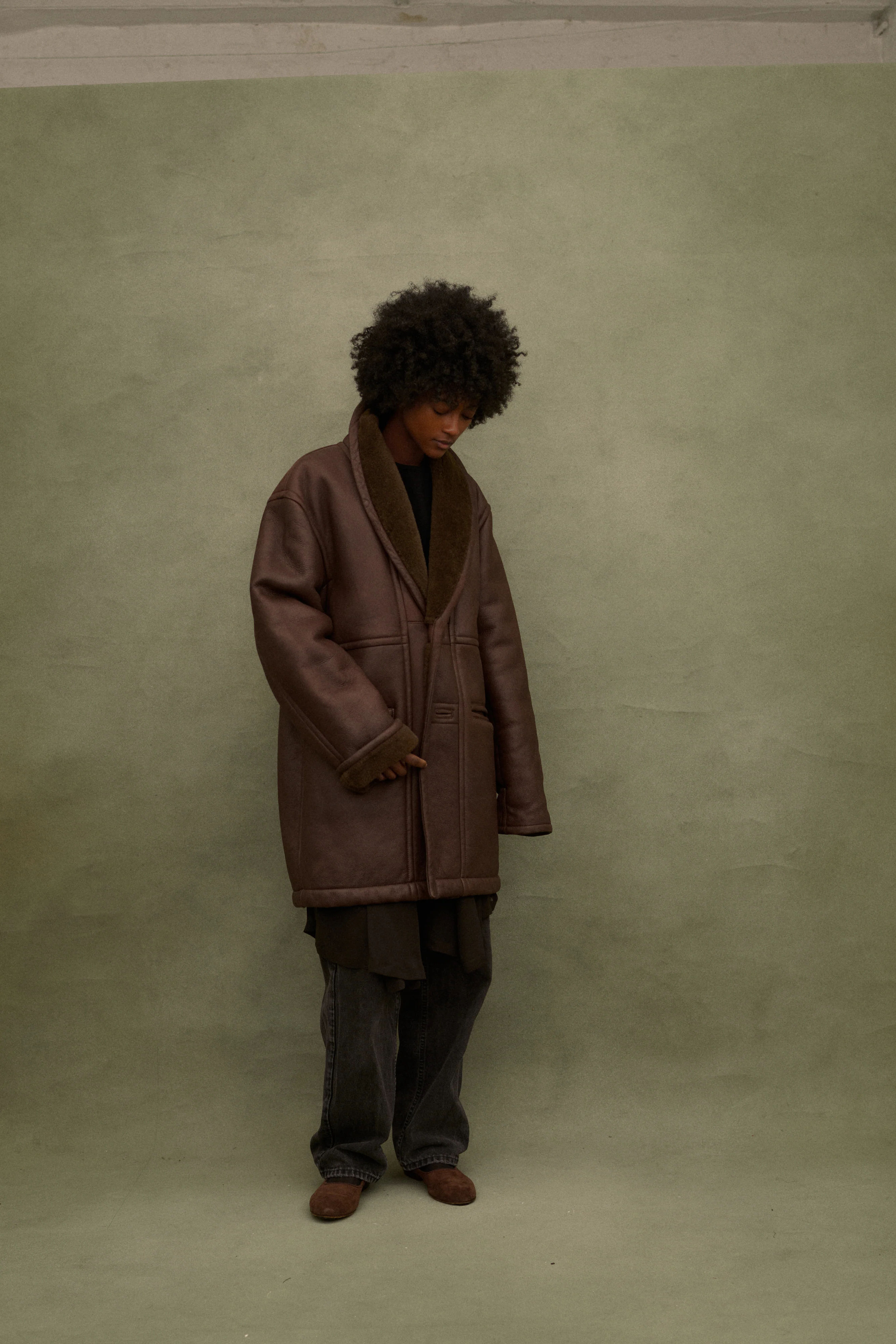 Shearling and Leather Bomber - Image 4