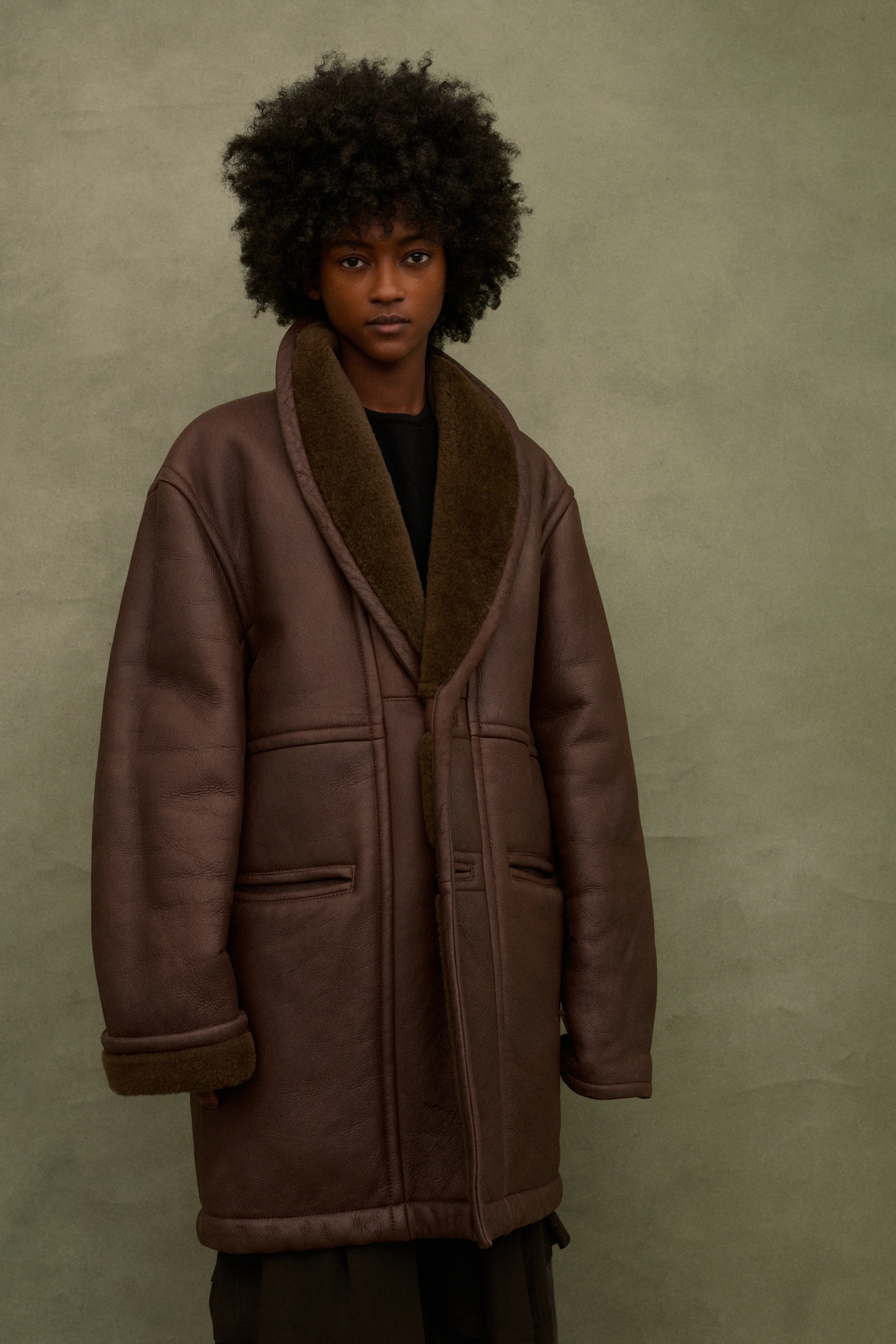 Shearling and Leather Bomber - Image 6