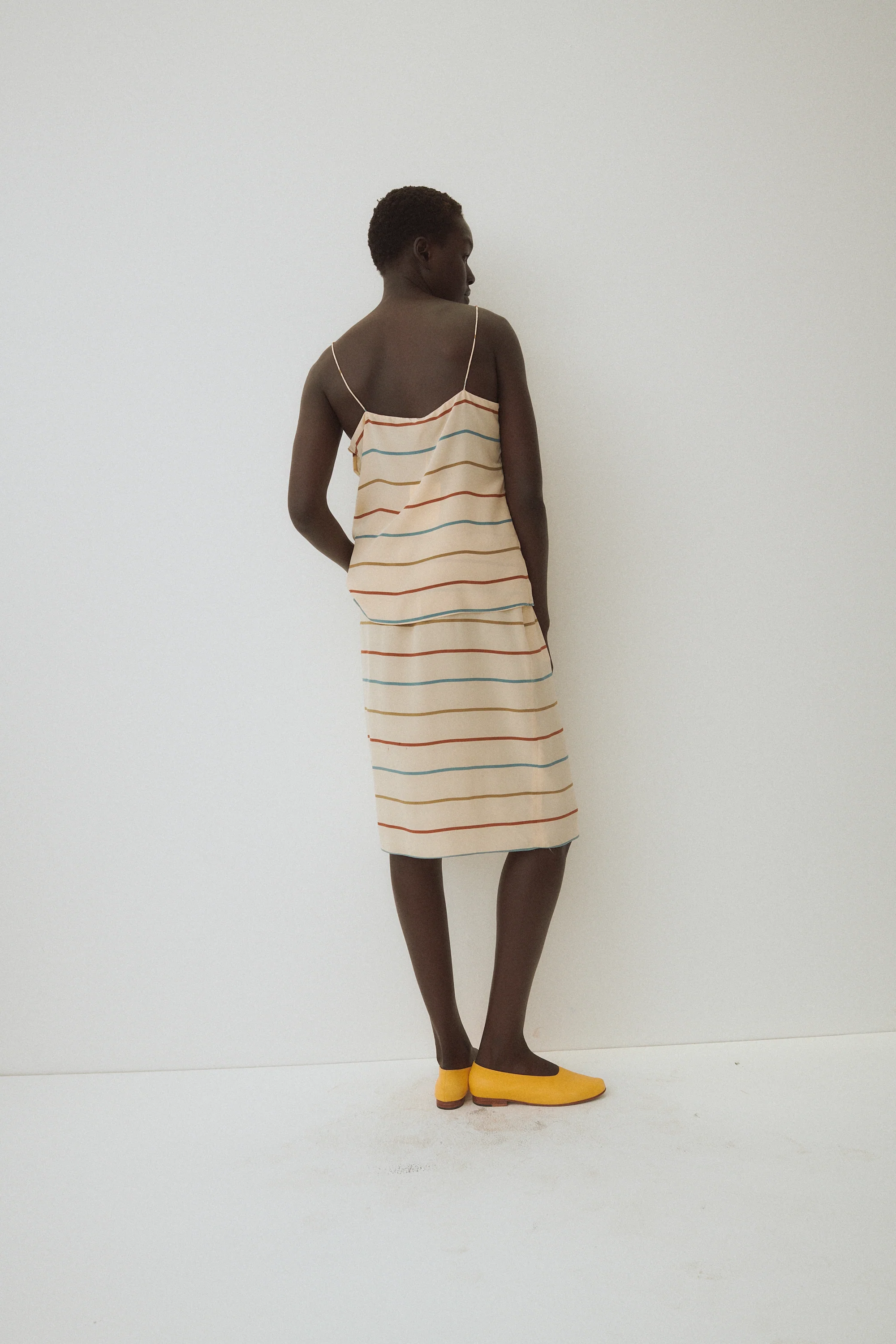 Silk Multicolor Stripe Ensemble - Image 4