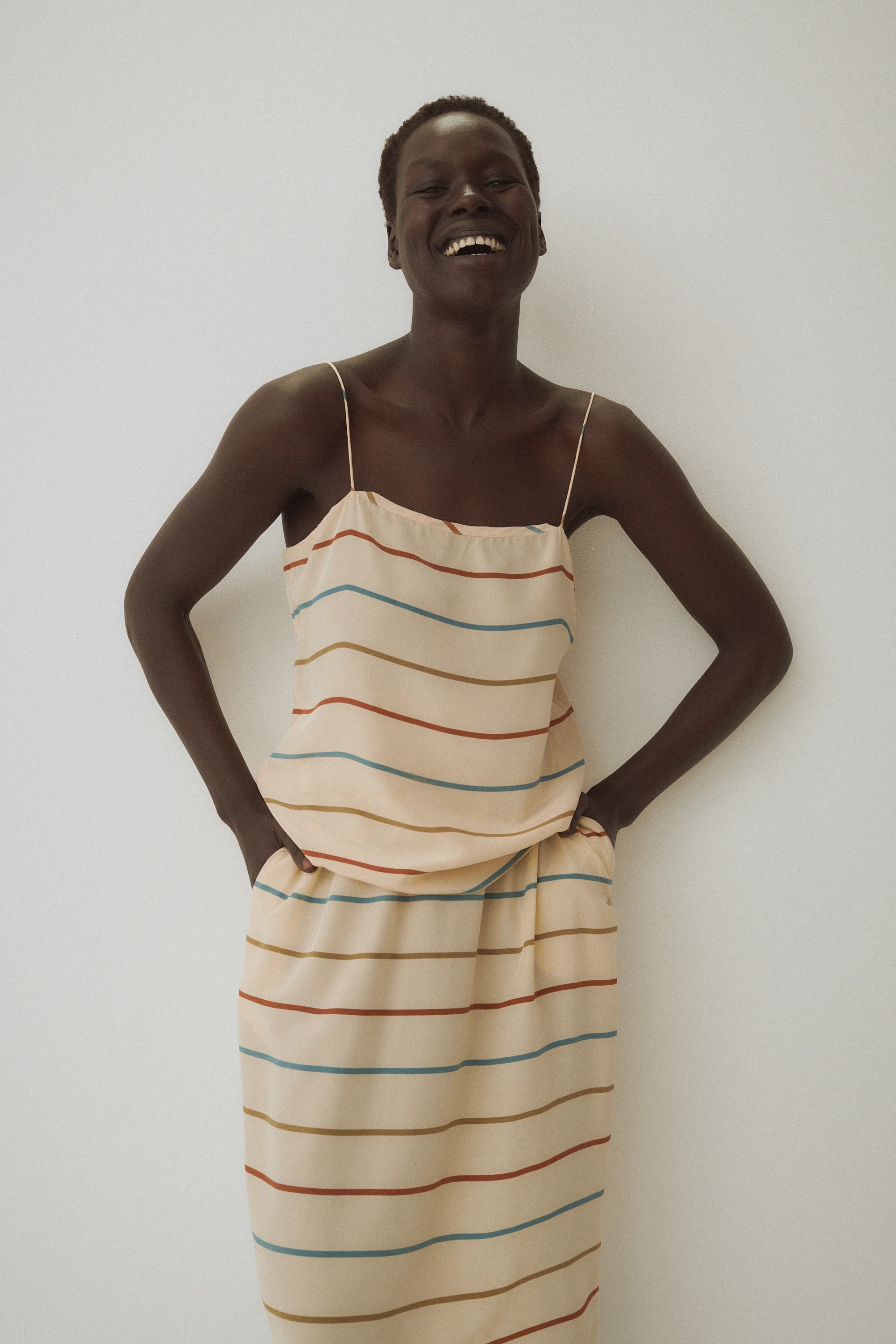 Silk Multicolor Stripe Ensemble - Image 6