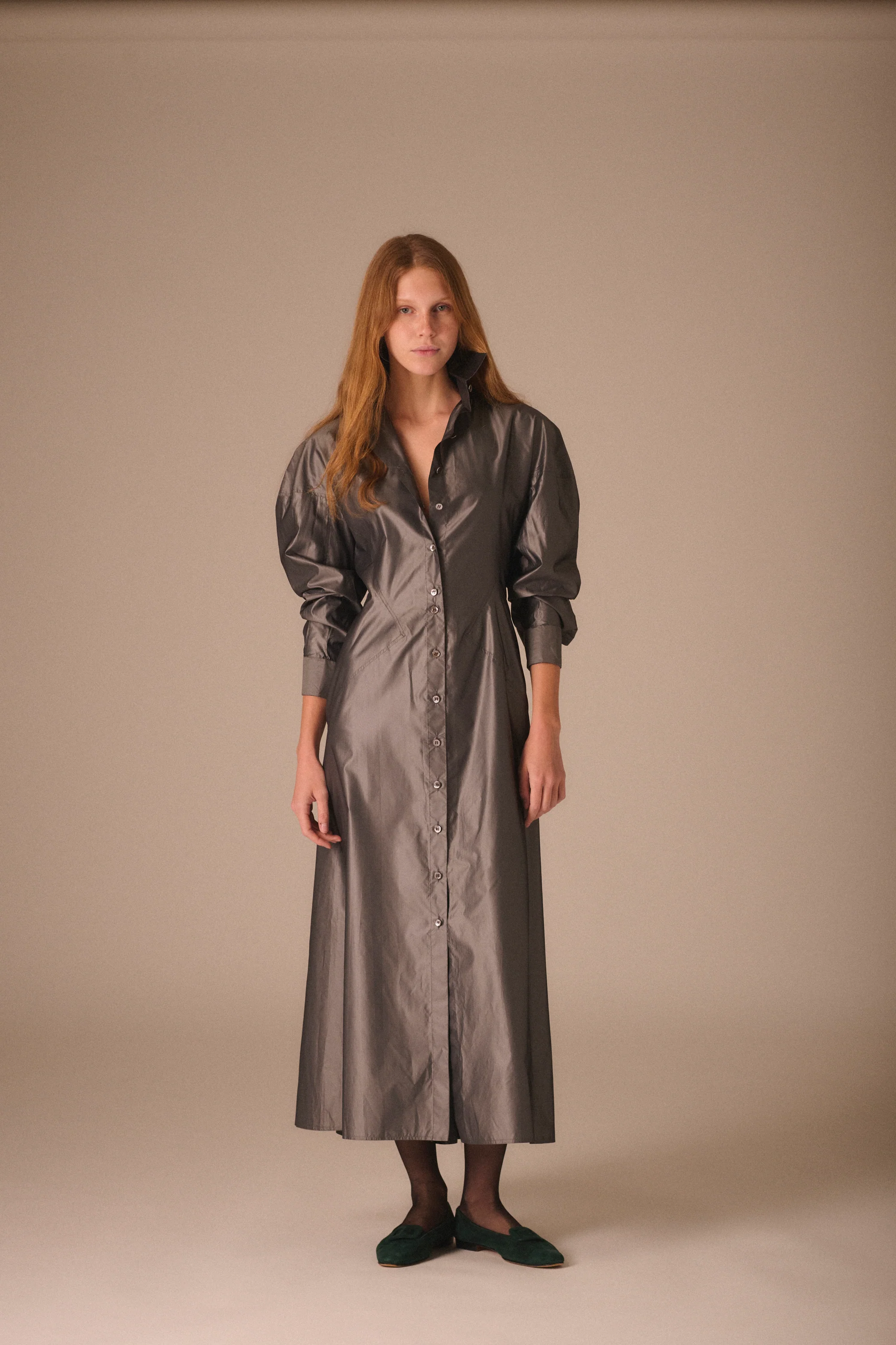 Alaïa Gunmetal Silk Dress - Image 7