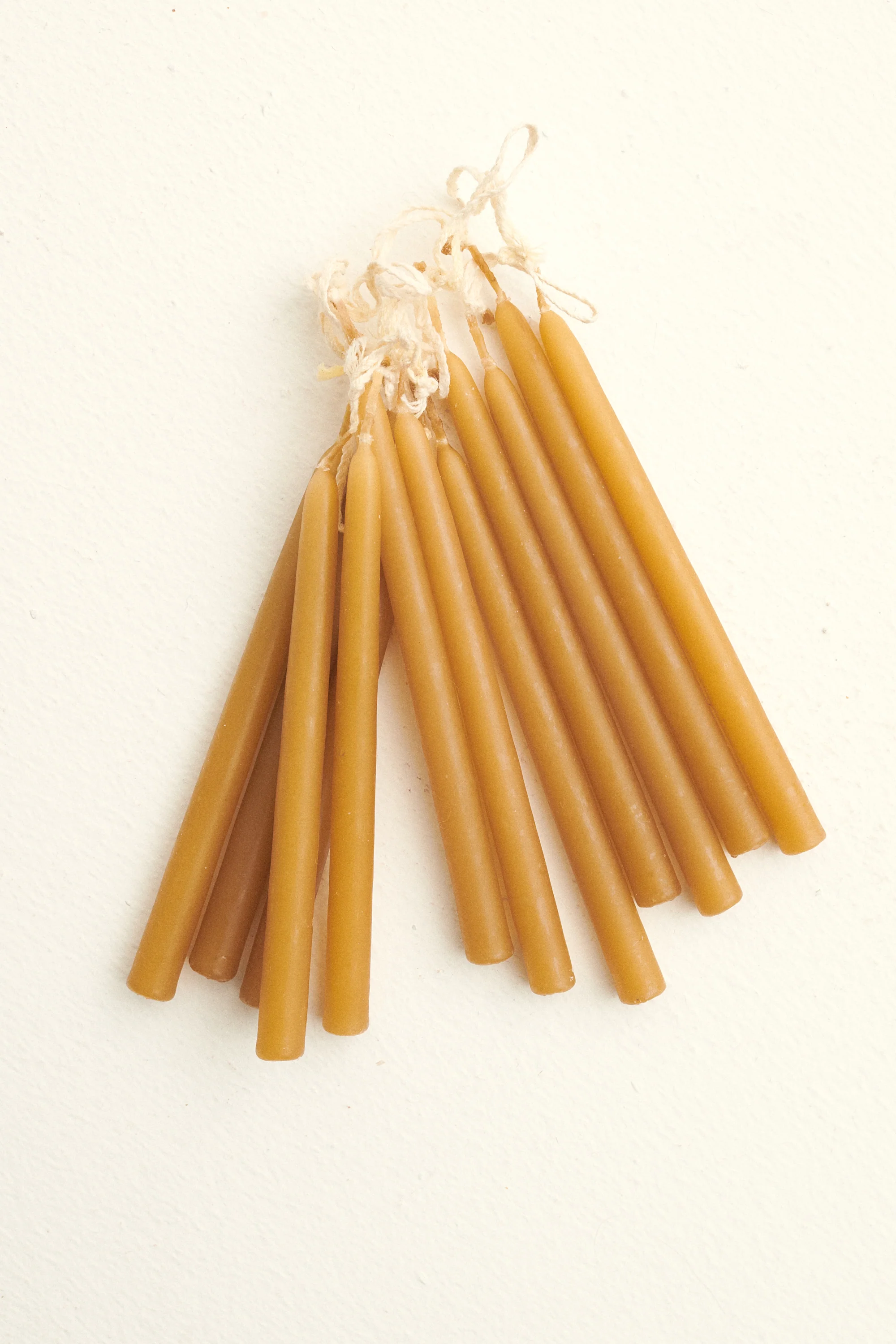 Small Natural Beeswax Taper Candles - Image 3