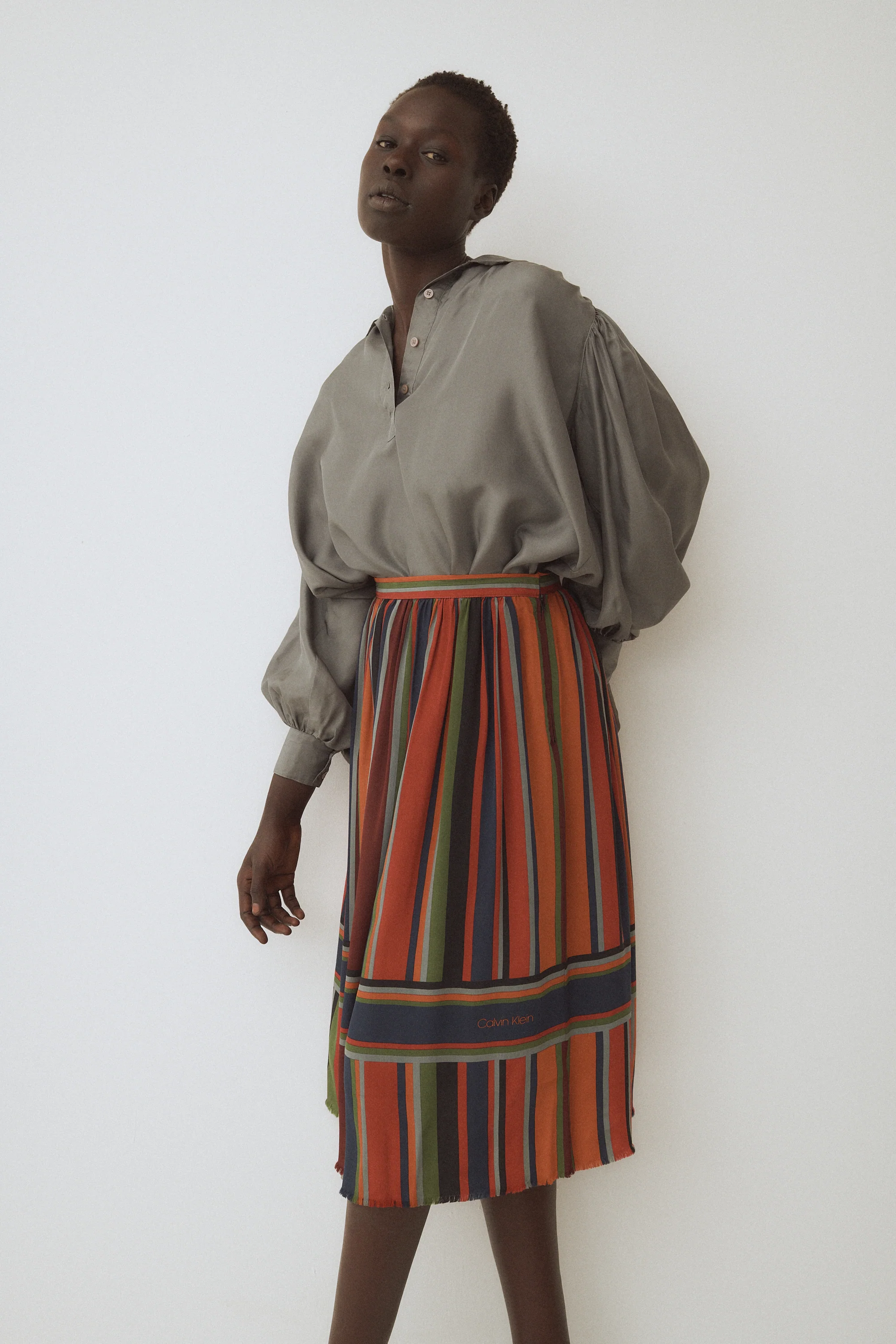 Vintage Calvin Klein Silk Skirt - Image 10