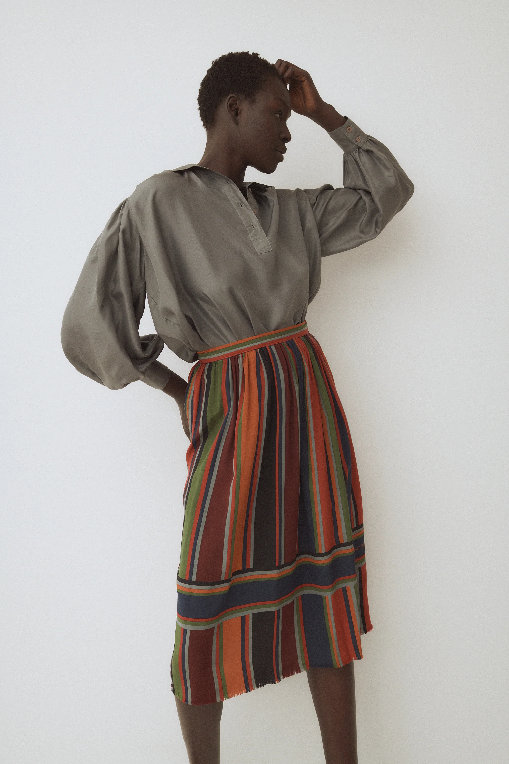 Vintage Calvin Klein Silk Skirt - Image 4