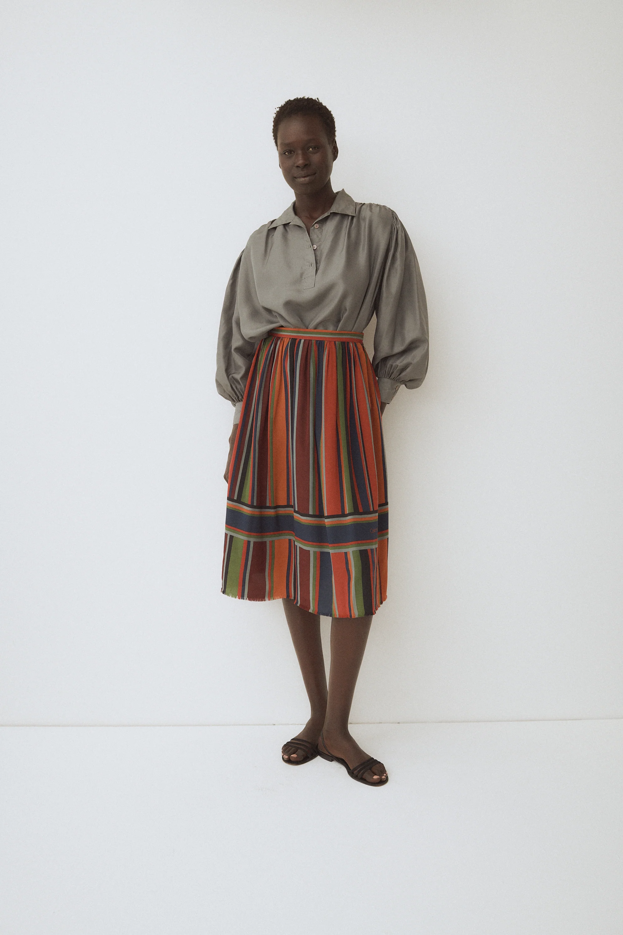 Vintage Calvin Klein Silk Skirt - Image 5