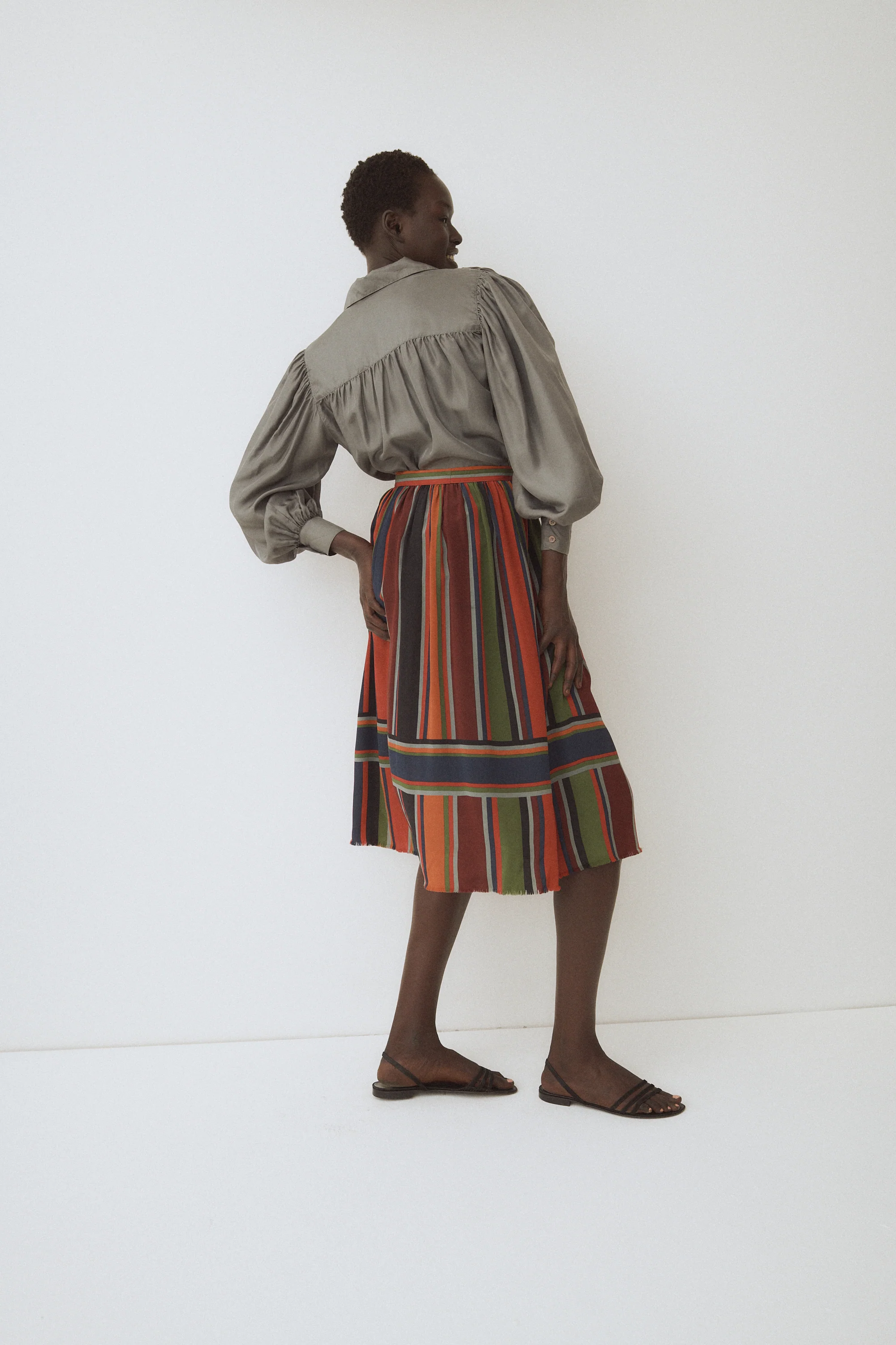 Vintage Calvin Klein Silk Skirt - Image 6