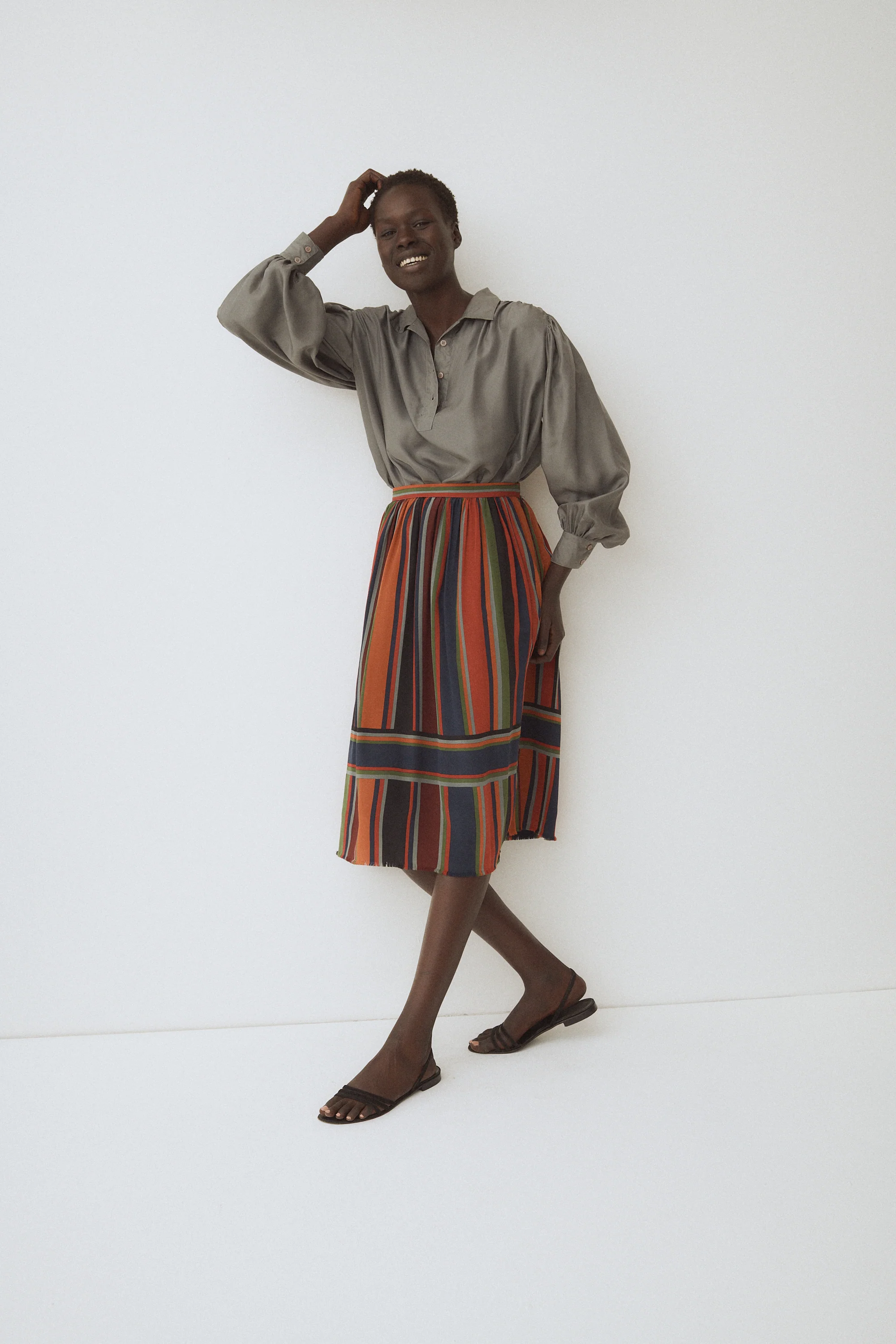 Vintage Calvin Klein Silk Skirt - Image 7
