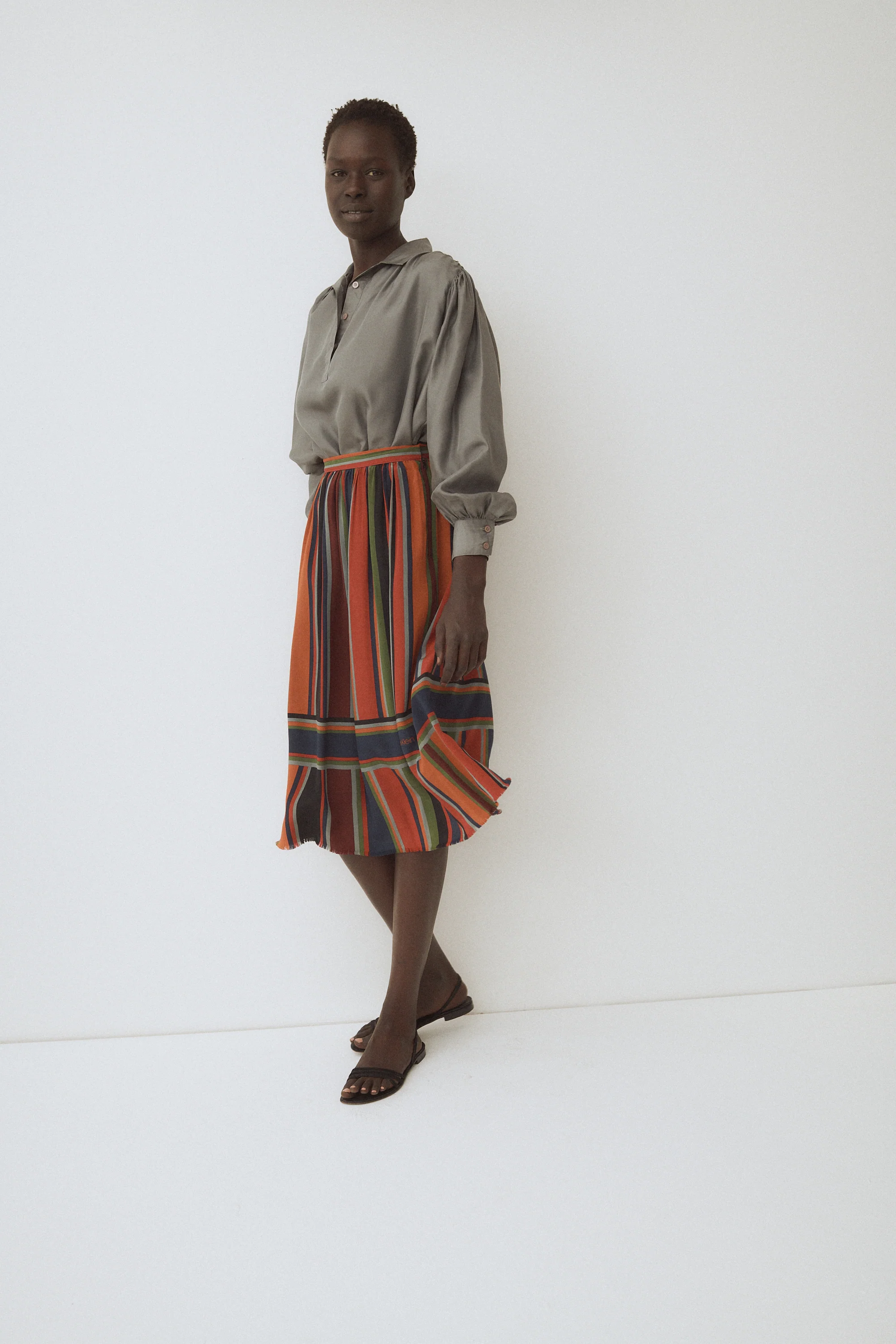 Vintage Calvin Klein Silk Skirt - Image 8