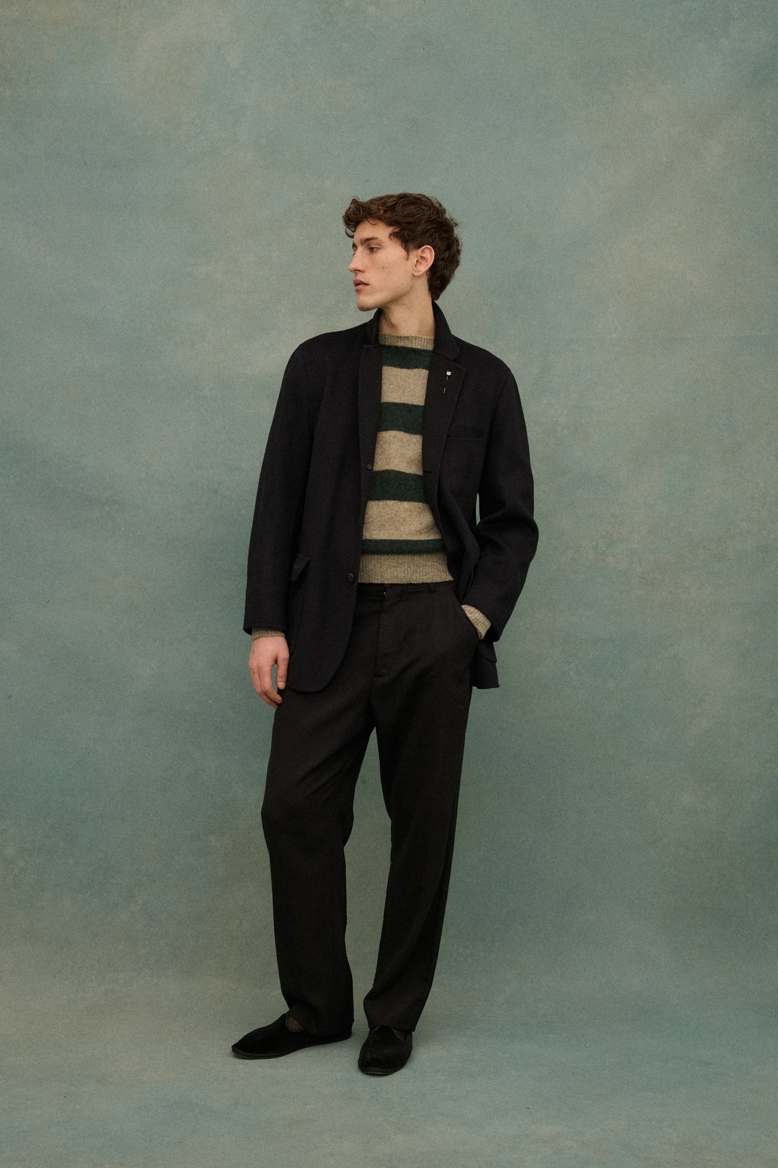 Armani Black Wool Coat - Image 10