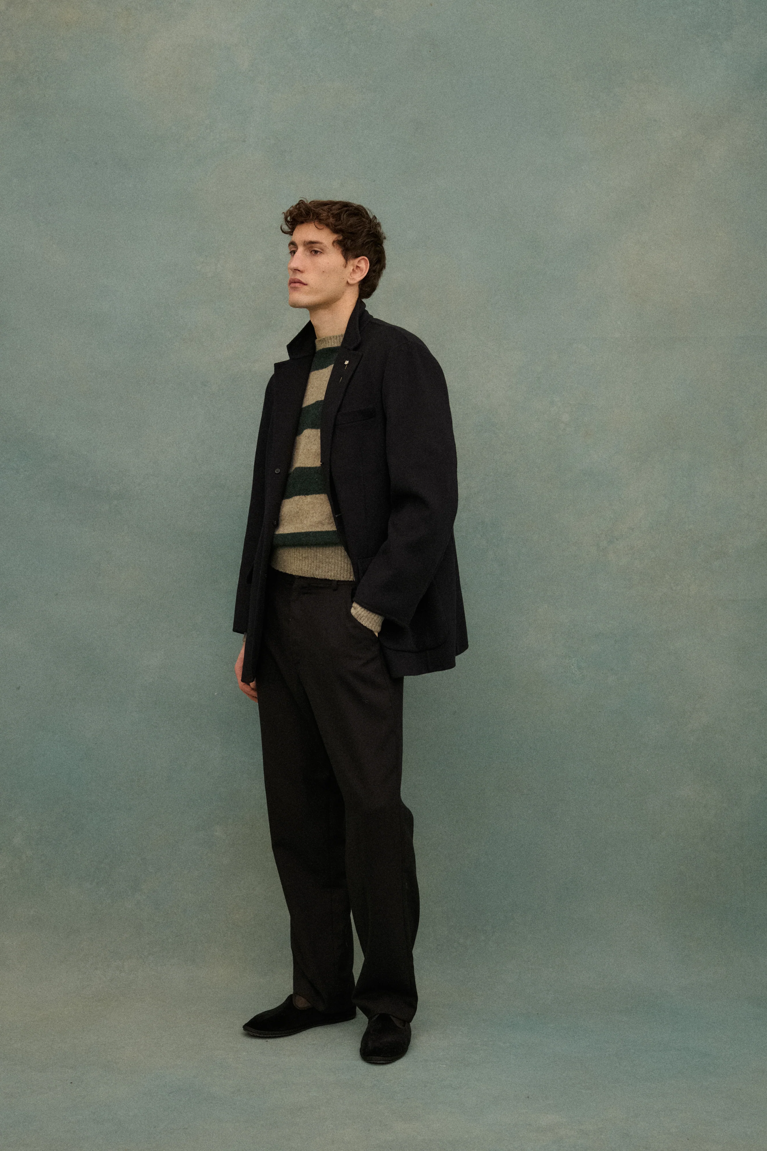 Armani Black Wool Coat - Image 11