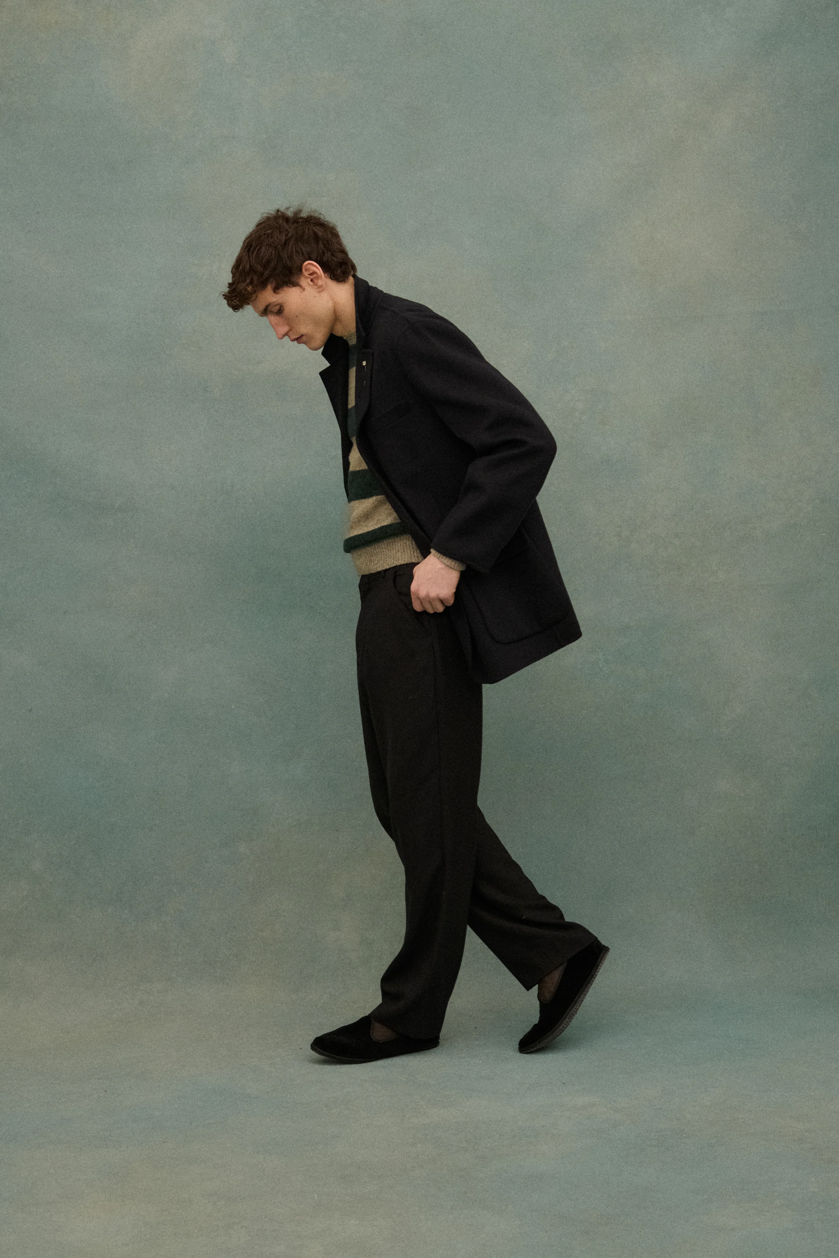Armani Black Wool Coat - Image 13