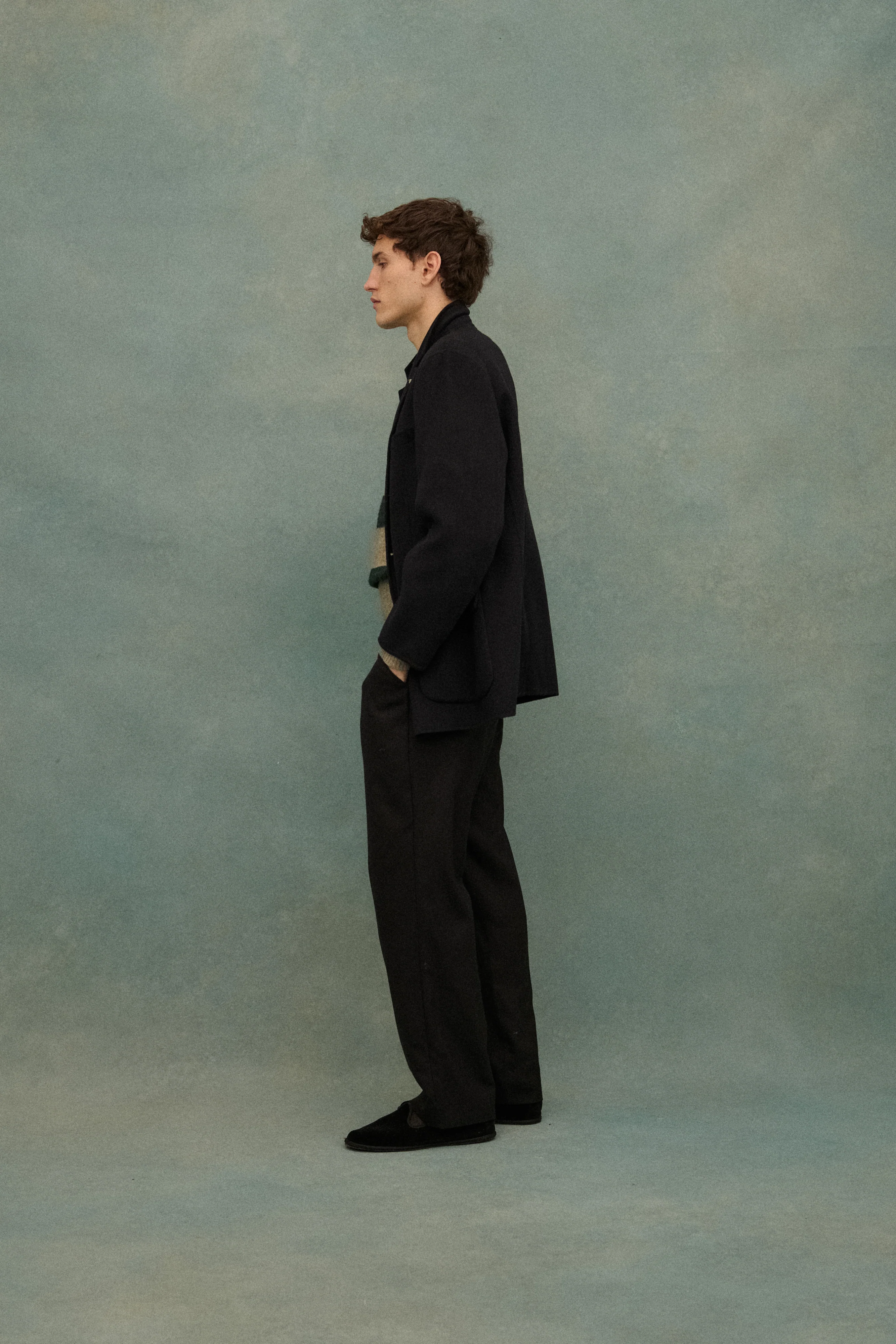 Armani Black Wool Coat - Image 14