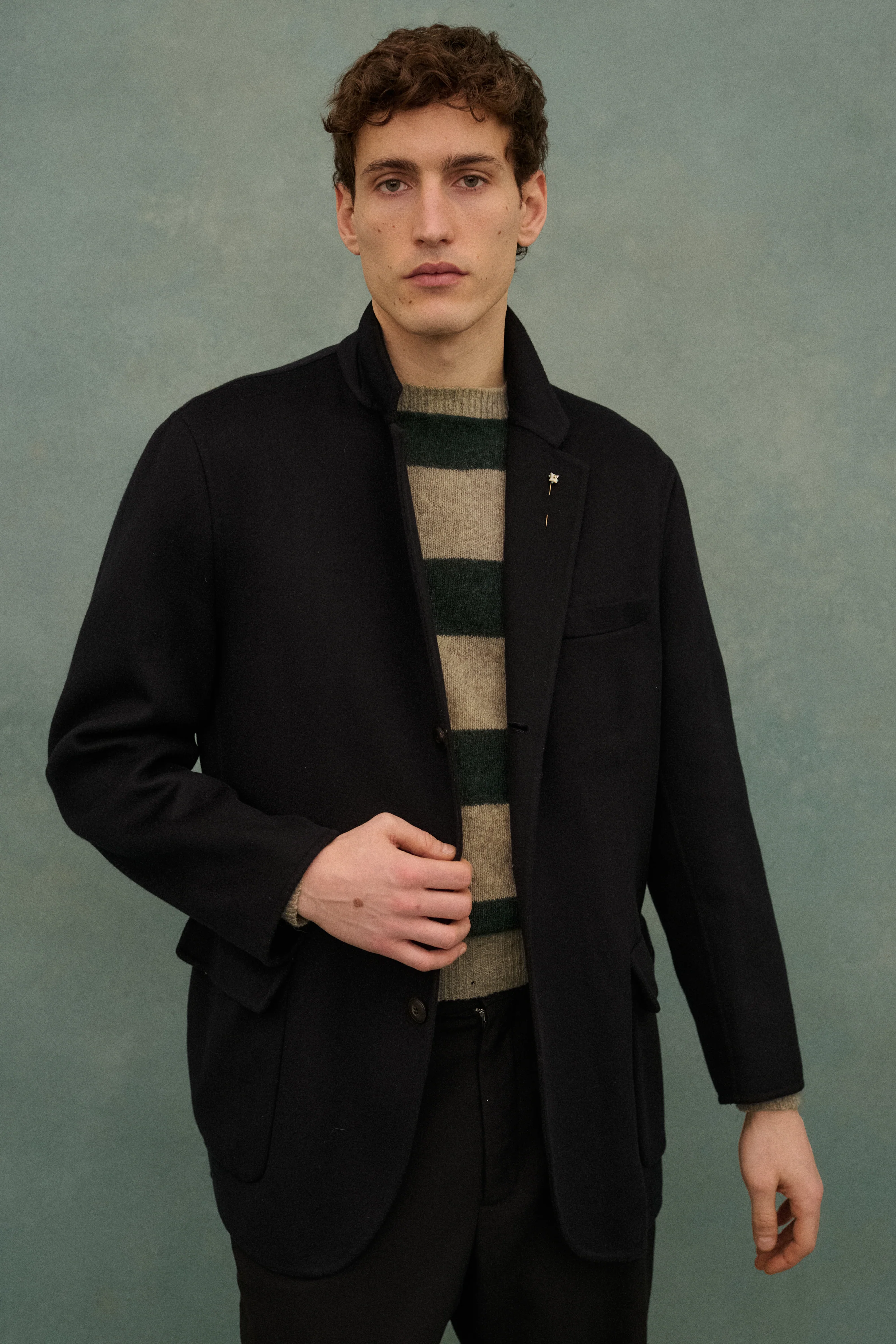 Armani Black Wool Coat - Image 17