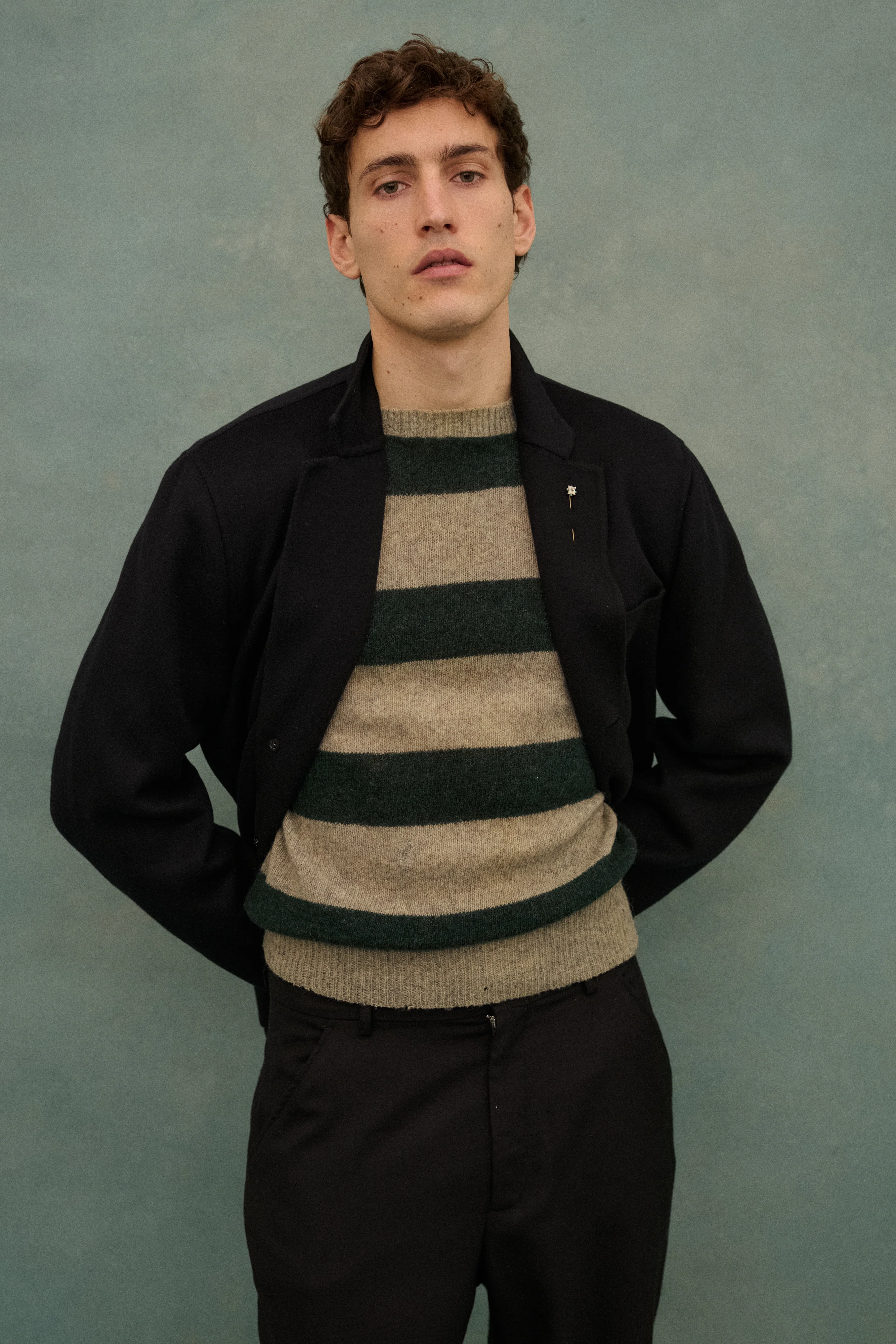 Armani Black Wool Coat - Image 18