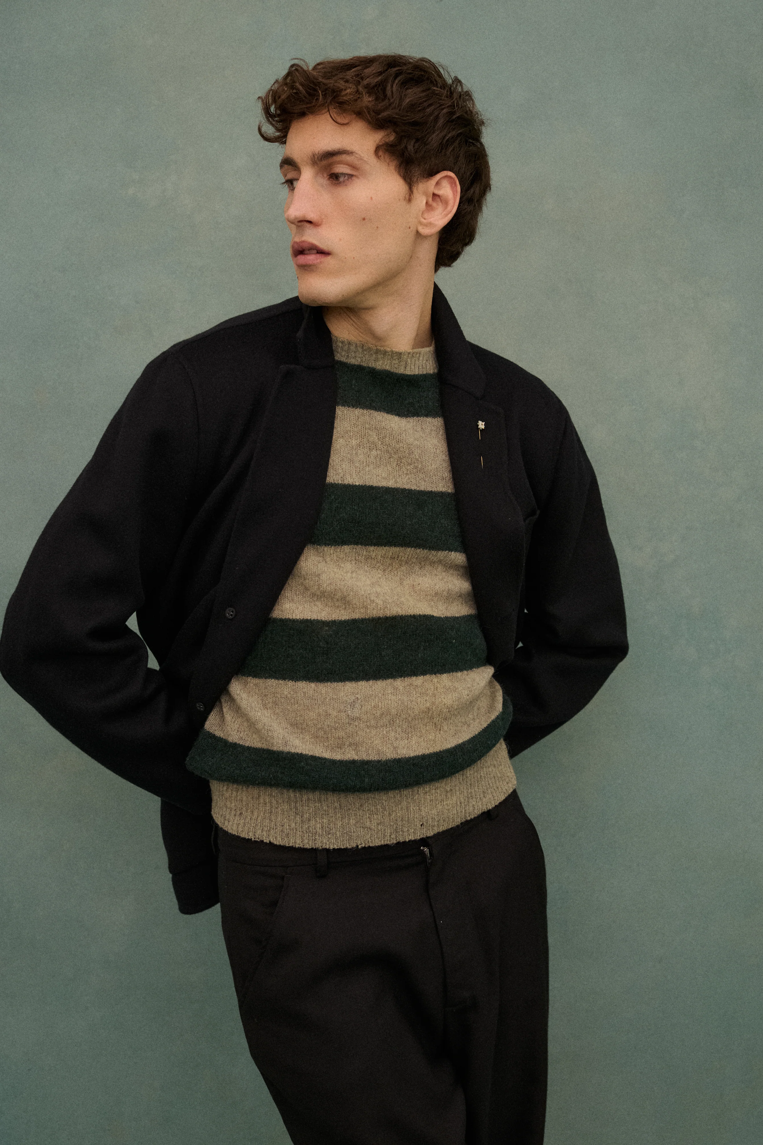 Armani Black Wool Coat - Image 19