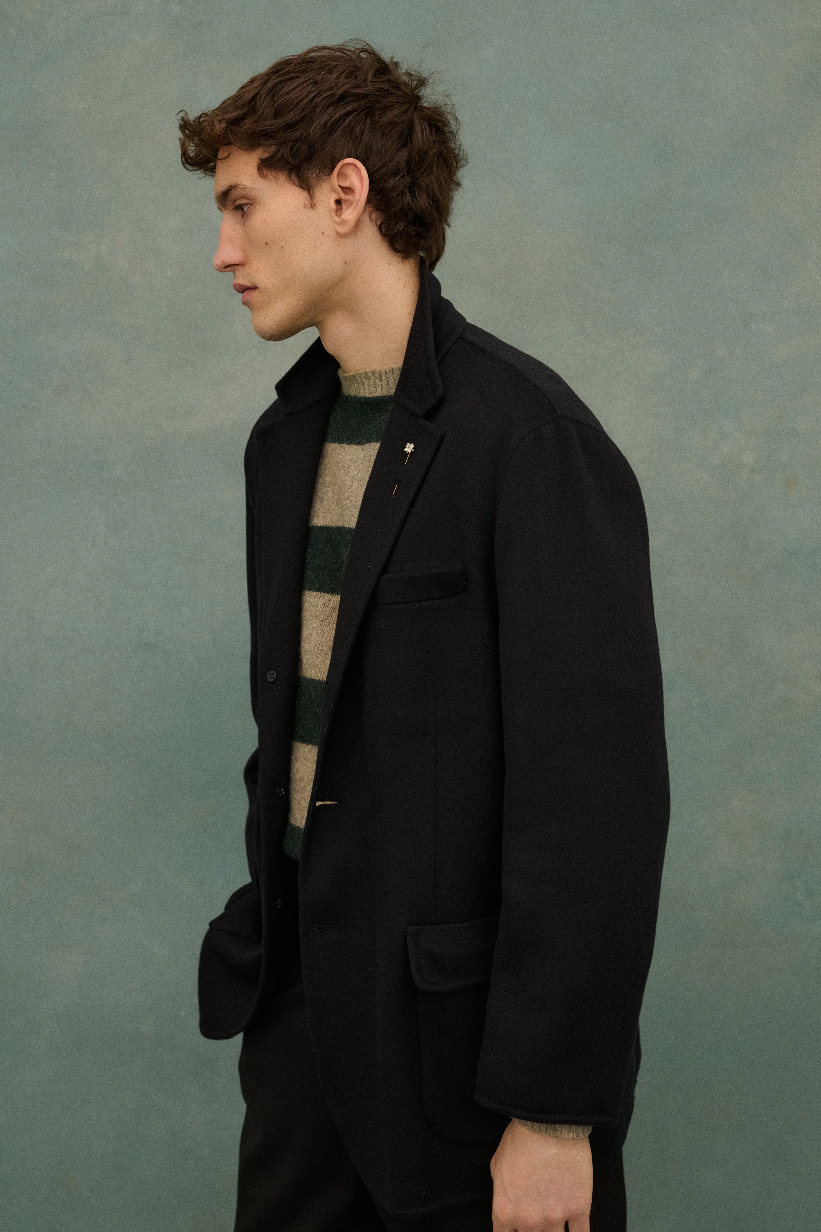 Armani Black Wool Coat - Image 20