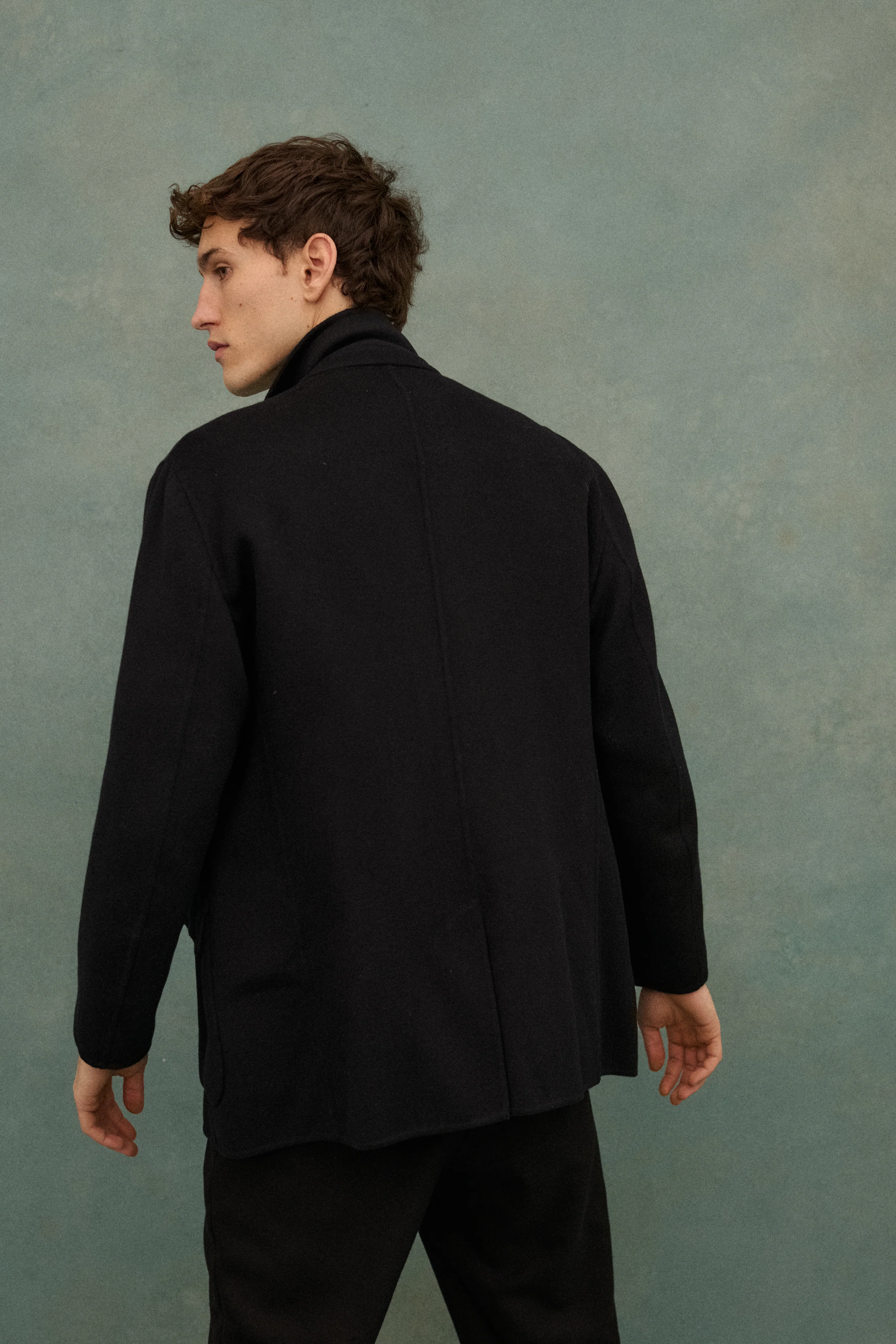 Armani Black Wool Coat - Image 22