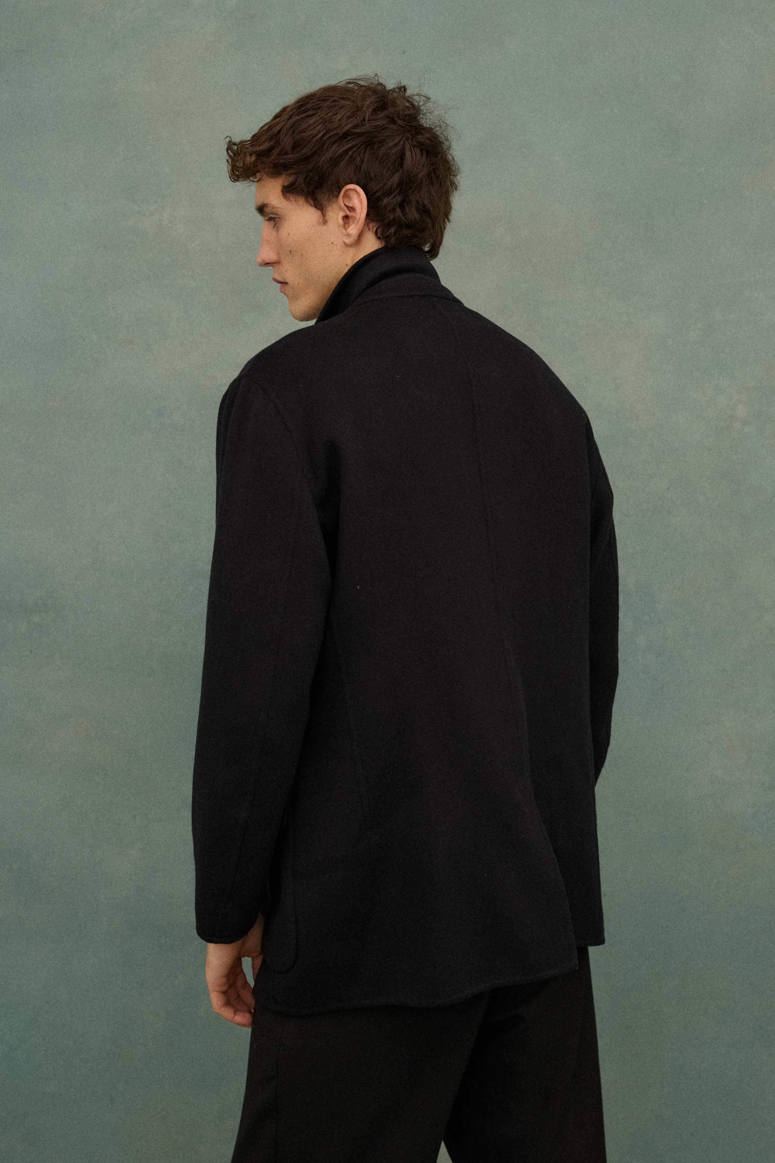 Armani Black Wool Coat - Image 23