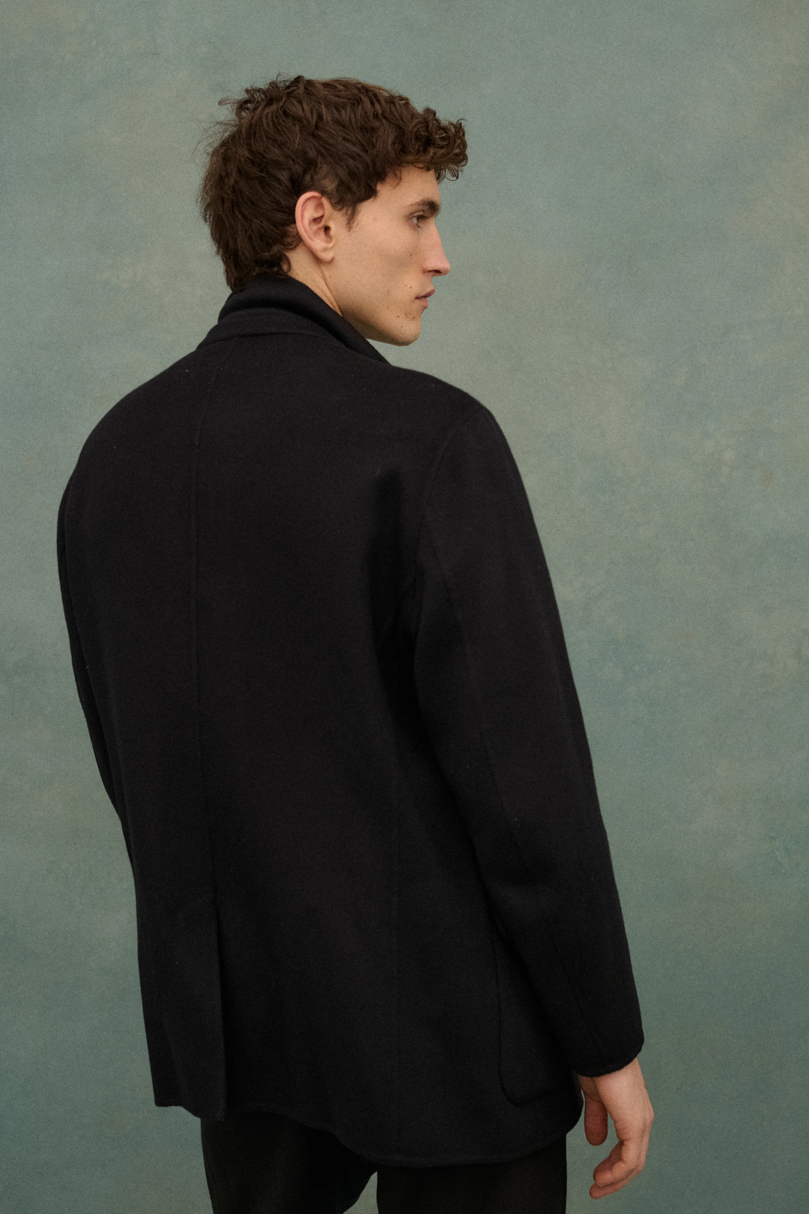 Armani Black Wool Coat - Image 24