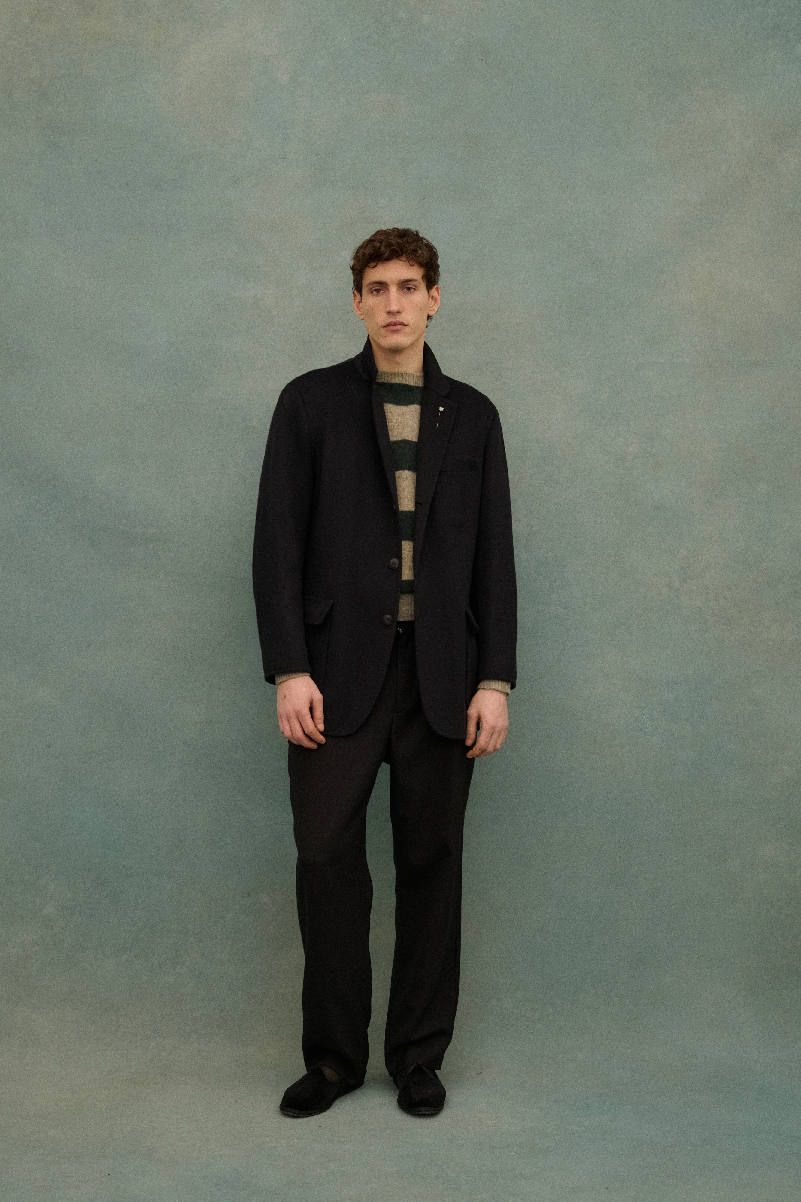 Armani Black Wool Coat - Image 4