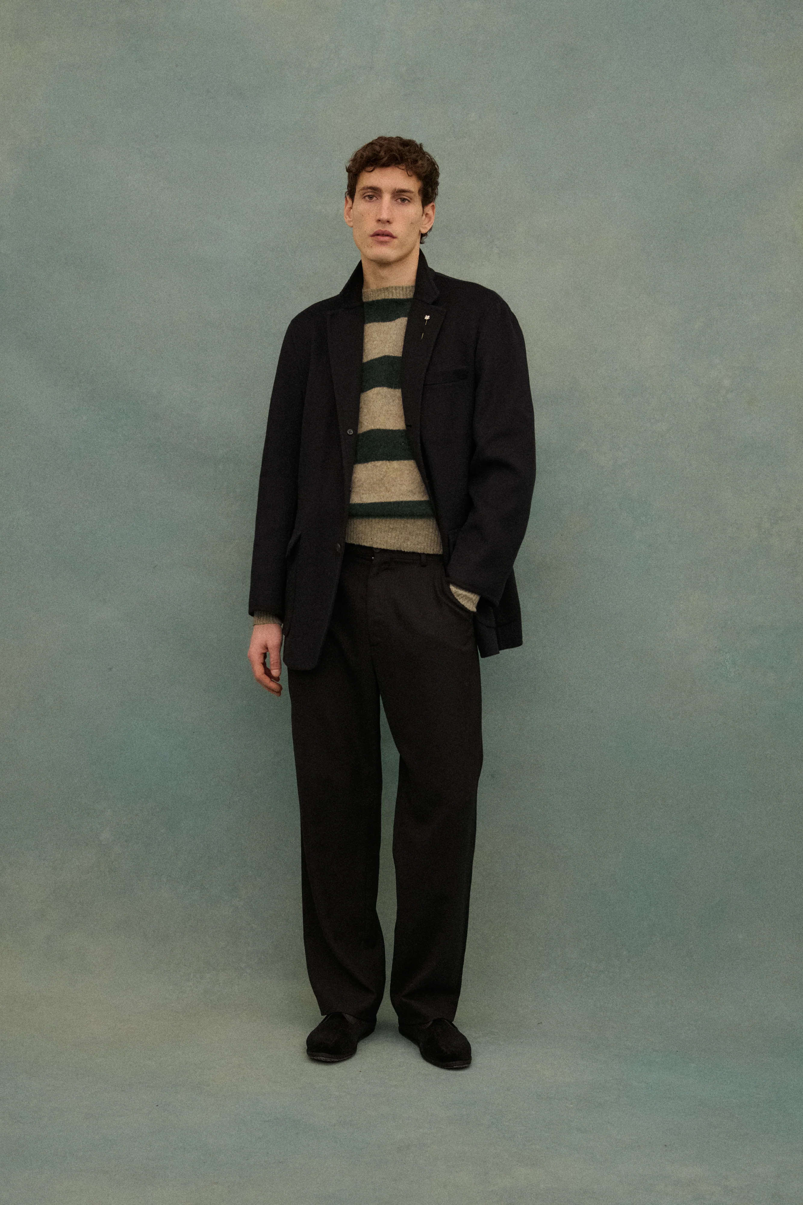 Armani Black Wool Coat - Image 6