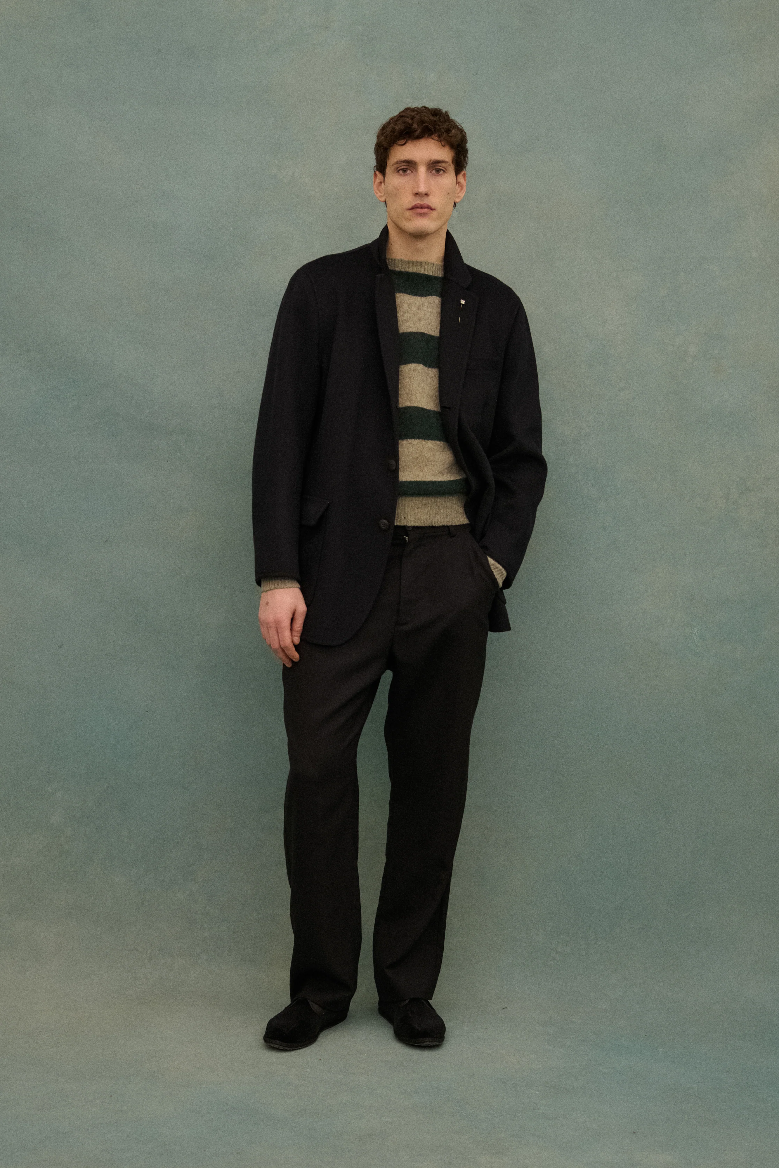 Armani Black Wool Coat - Image 7
