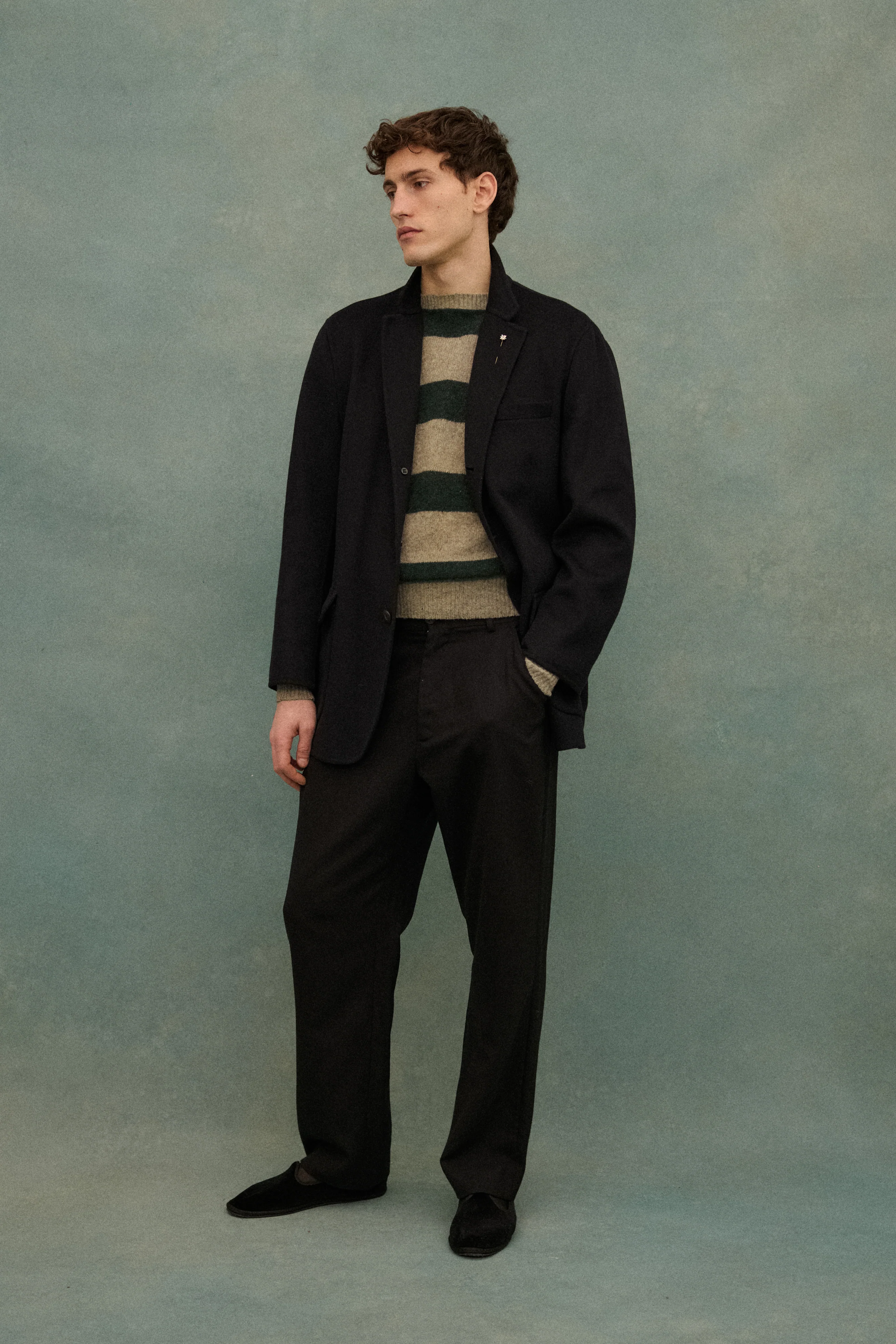Armani Black Wool Coat - Image 8