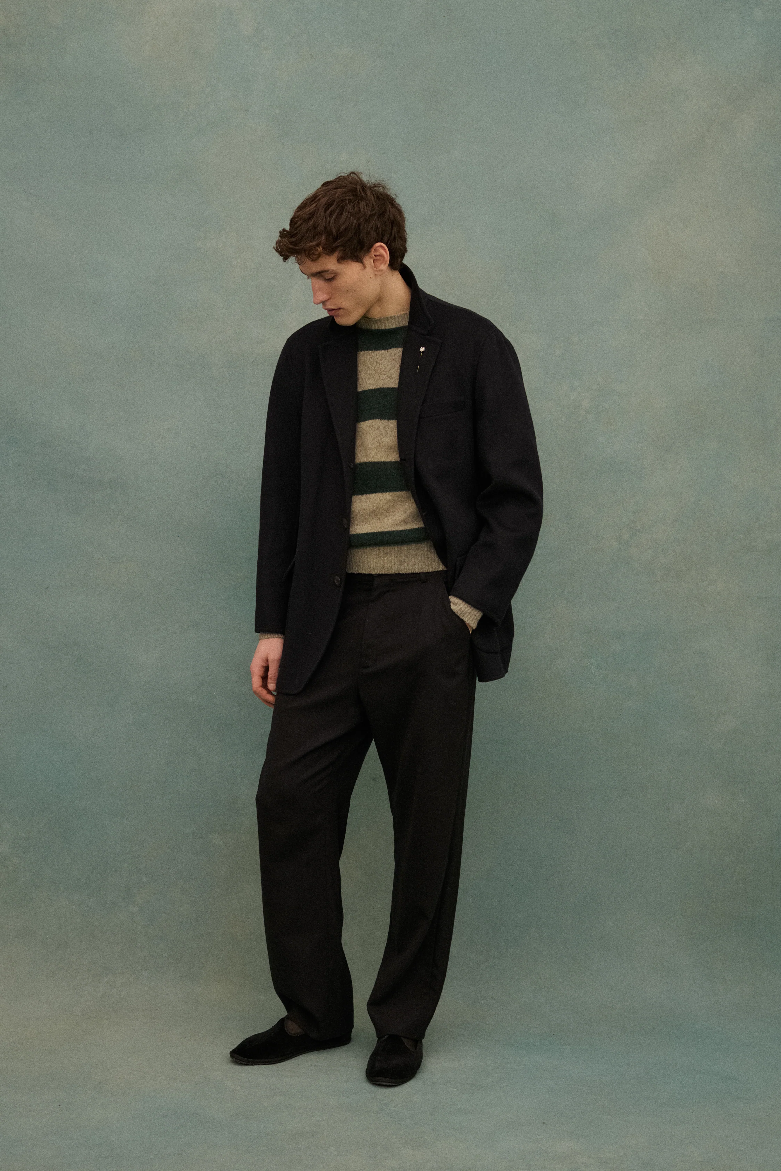 Armani Black Wool Coat - Image 9