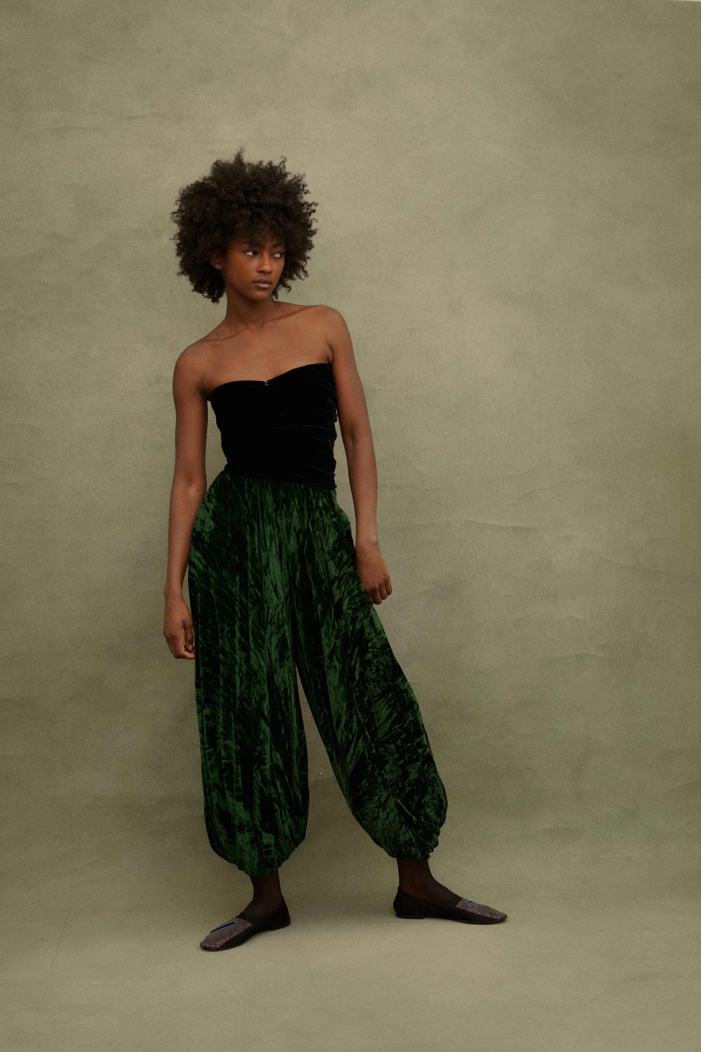 Ysl Green Velvet Trousers - Image 7