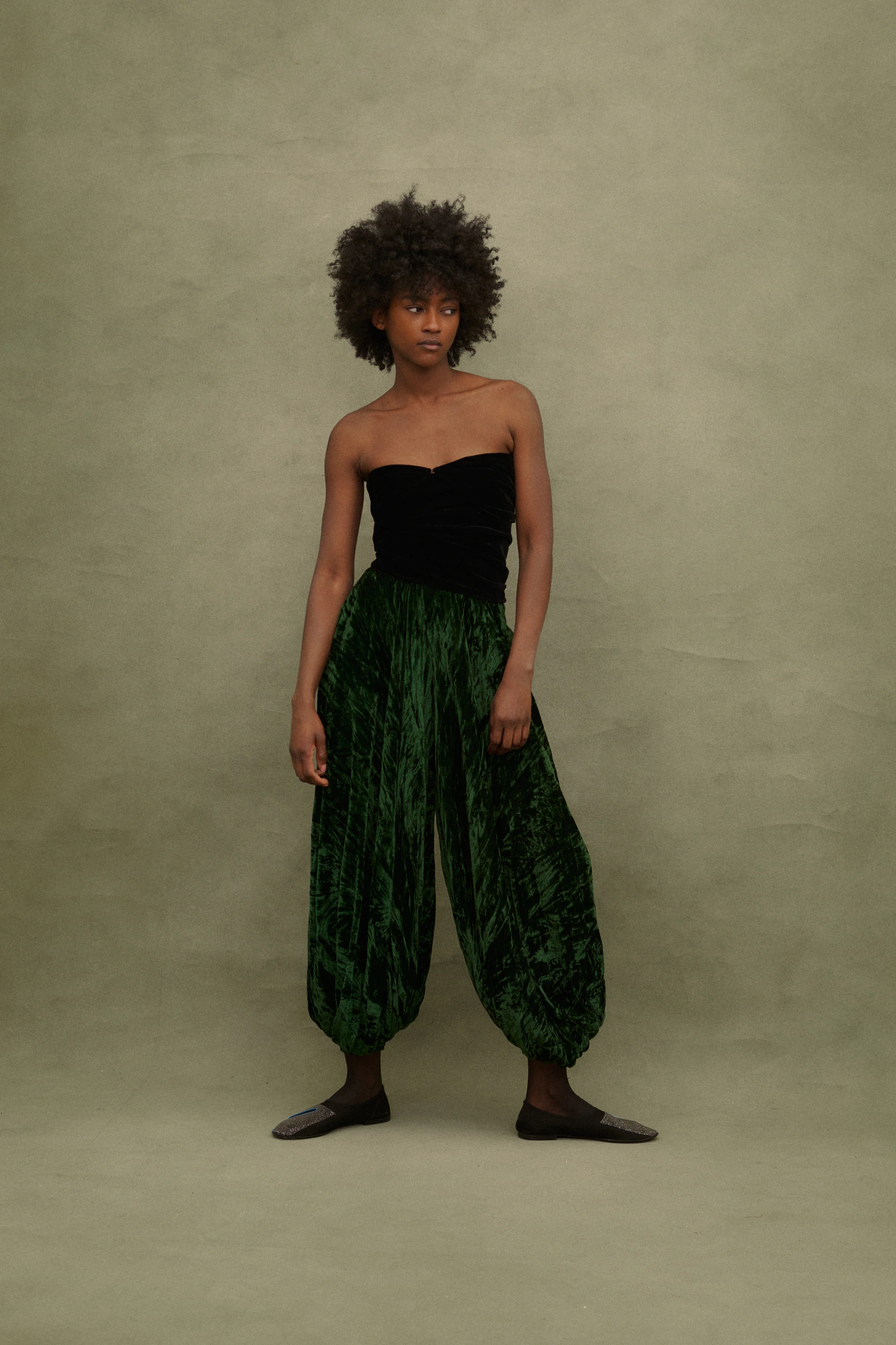 Ysl Green Velvet Trousers - Image 8
